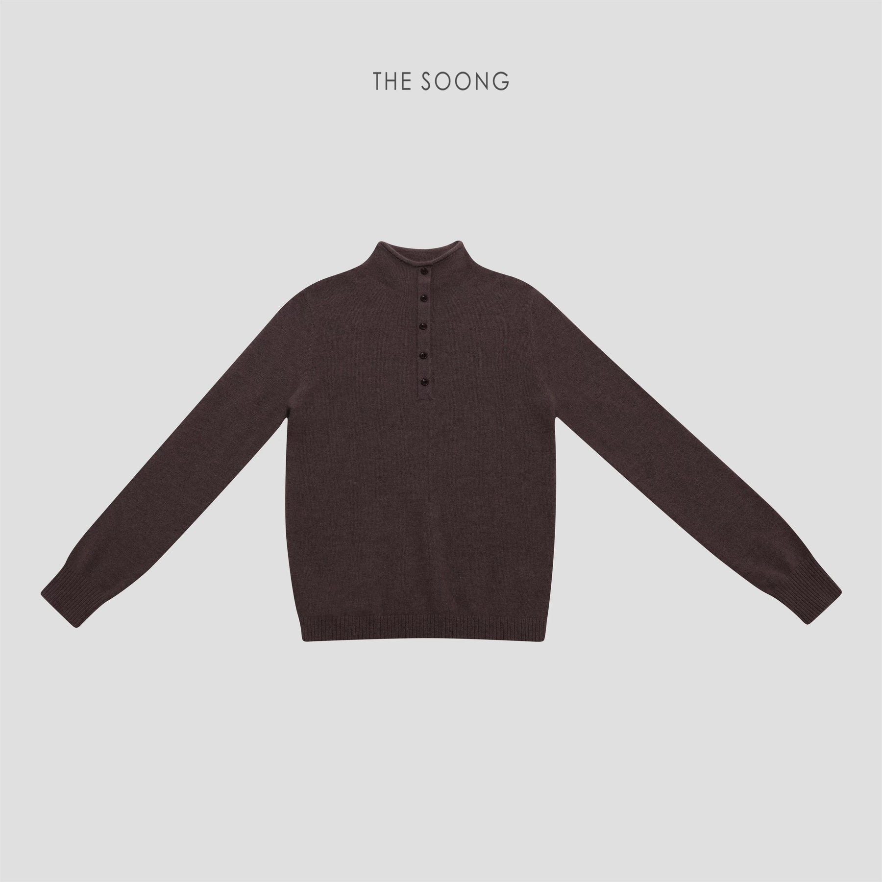 THESOONG/"Luxury self-pleasing" pure cashmere natural heat-locking delicate skin-feel small stand collar sweater for women 7881