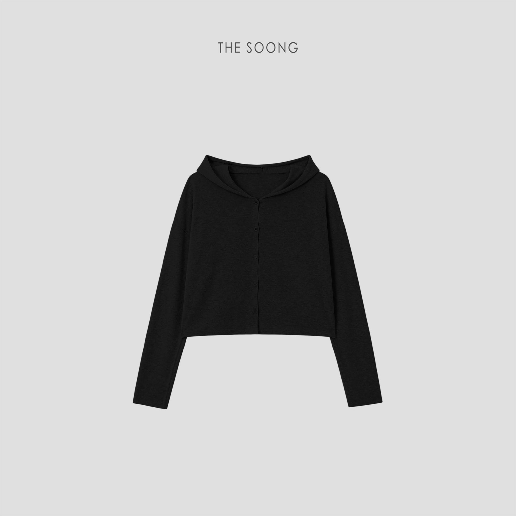 THESOONG/acetic acid knitted cardigan for women, summer cool thin breathable hooded air-conditioned sun-protective short jacket