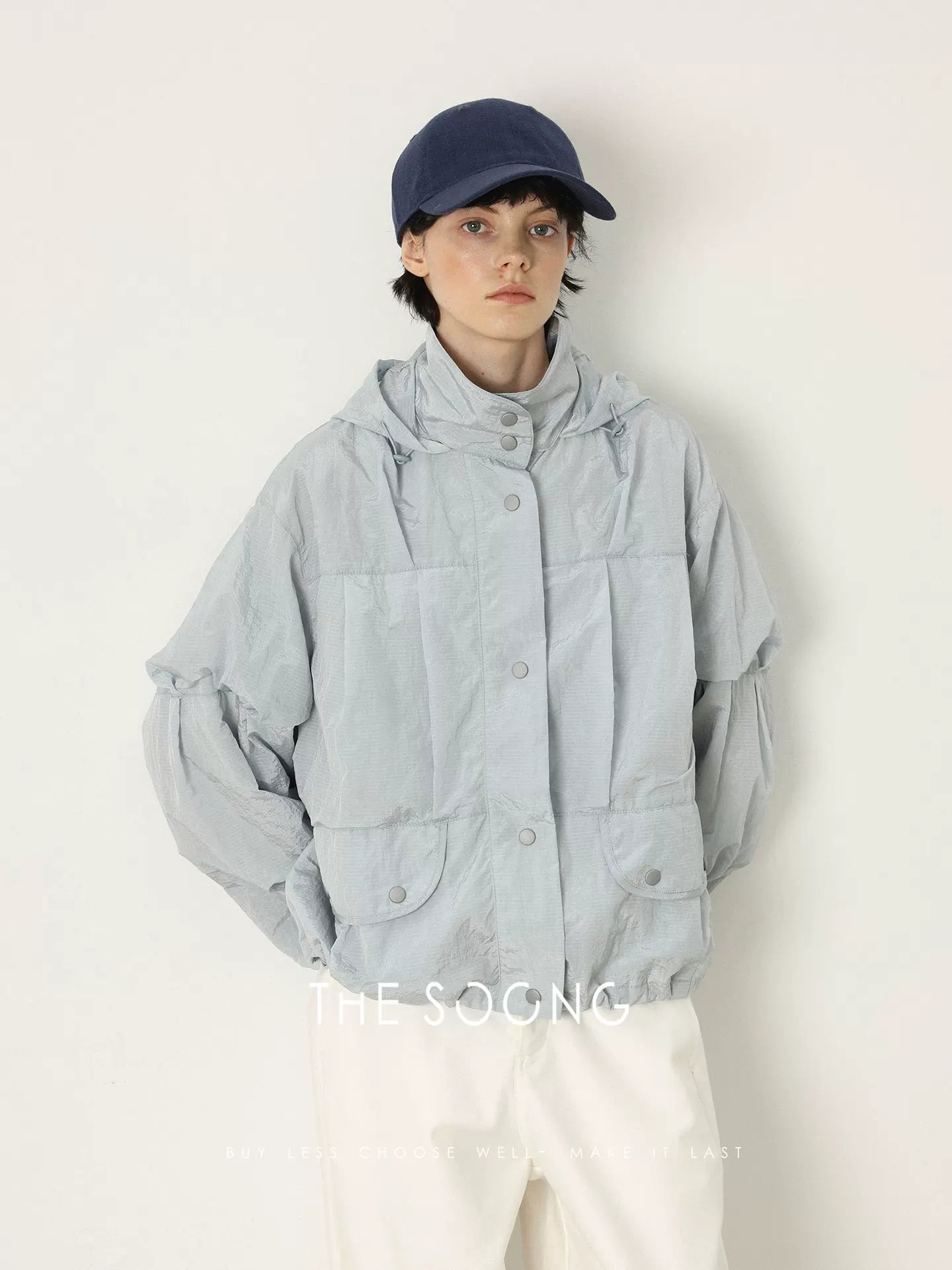 THESOONG/Early spring new classic ultra-light relaxed multifunctional hooded jacket for women 7537