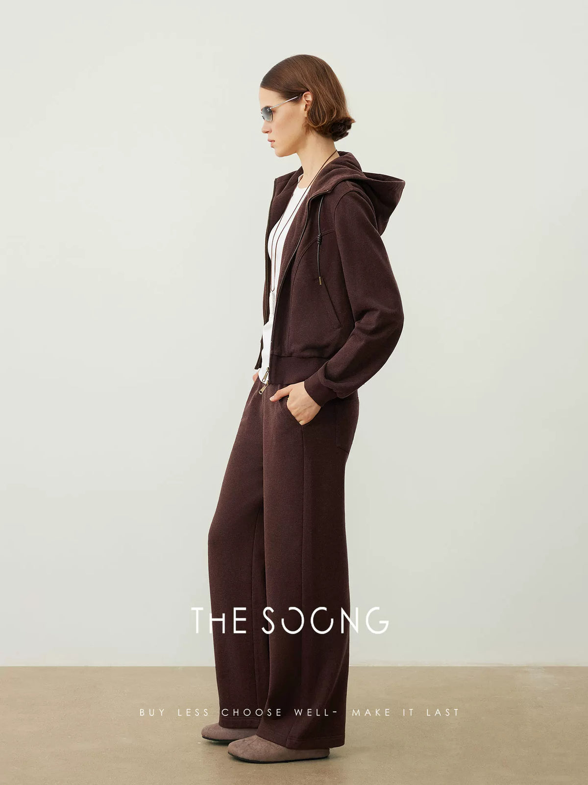 【Clearance 3】High-density Xinjiang pure cotton sweatshirt and sweatpants casual suit women hooded relaxed autumn 7669