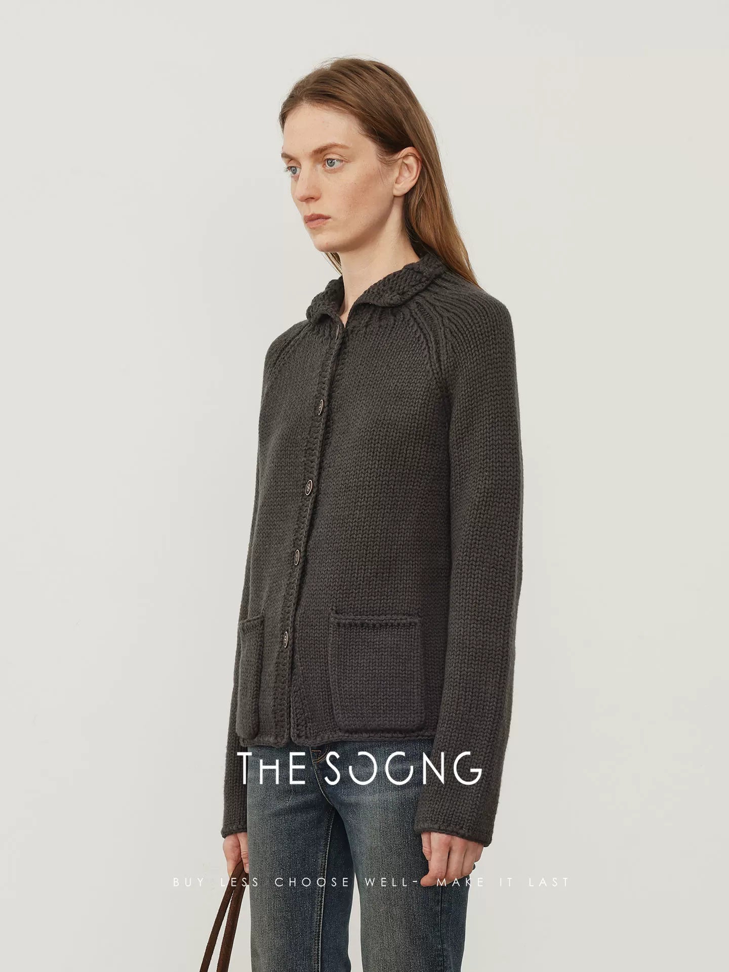 THESOONG/New Women’s Casual Relaxed Hand-Knitted Sweater Cardigan Jacket 7719