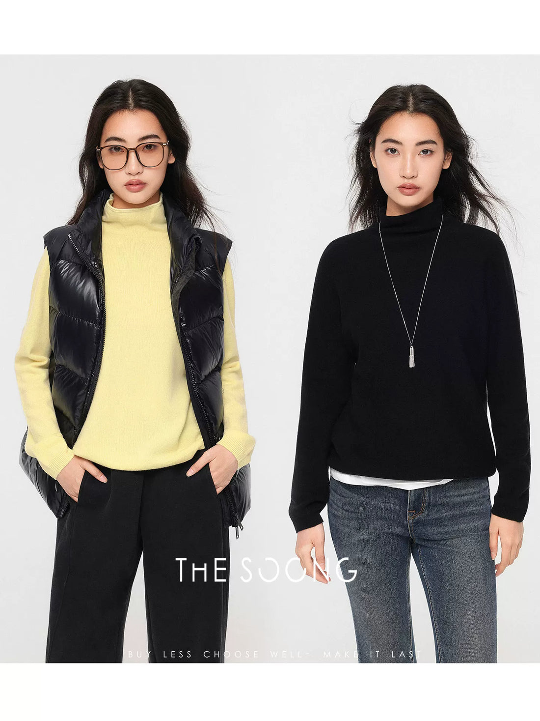 THESOONG/Skin-Like Softness High-Density Cashmere Wool Skin-Friendly Nude Feeling Half Turtleneck Sweater 8079
