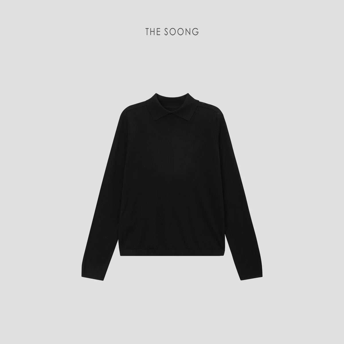 [Clearance 3] Early autumn 100% wool POLO collar knit long sleeve pullover top for women, 145g 7349