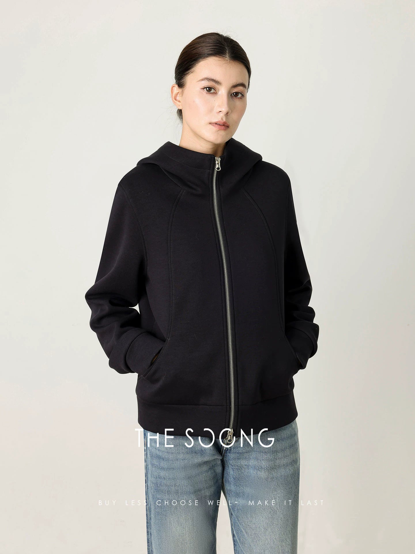 THESOONG/Autumn/Winter Warm Lightweight 90% White Goose Down Double-Sided Air Layer Sweatshirt Down Jacket Thickened for Women