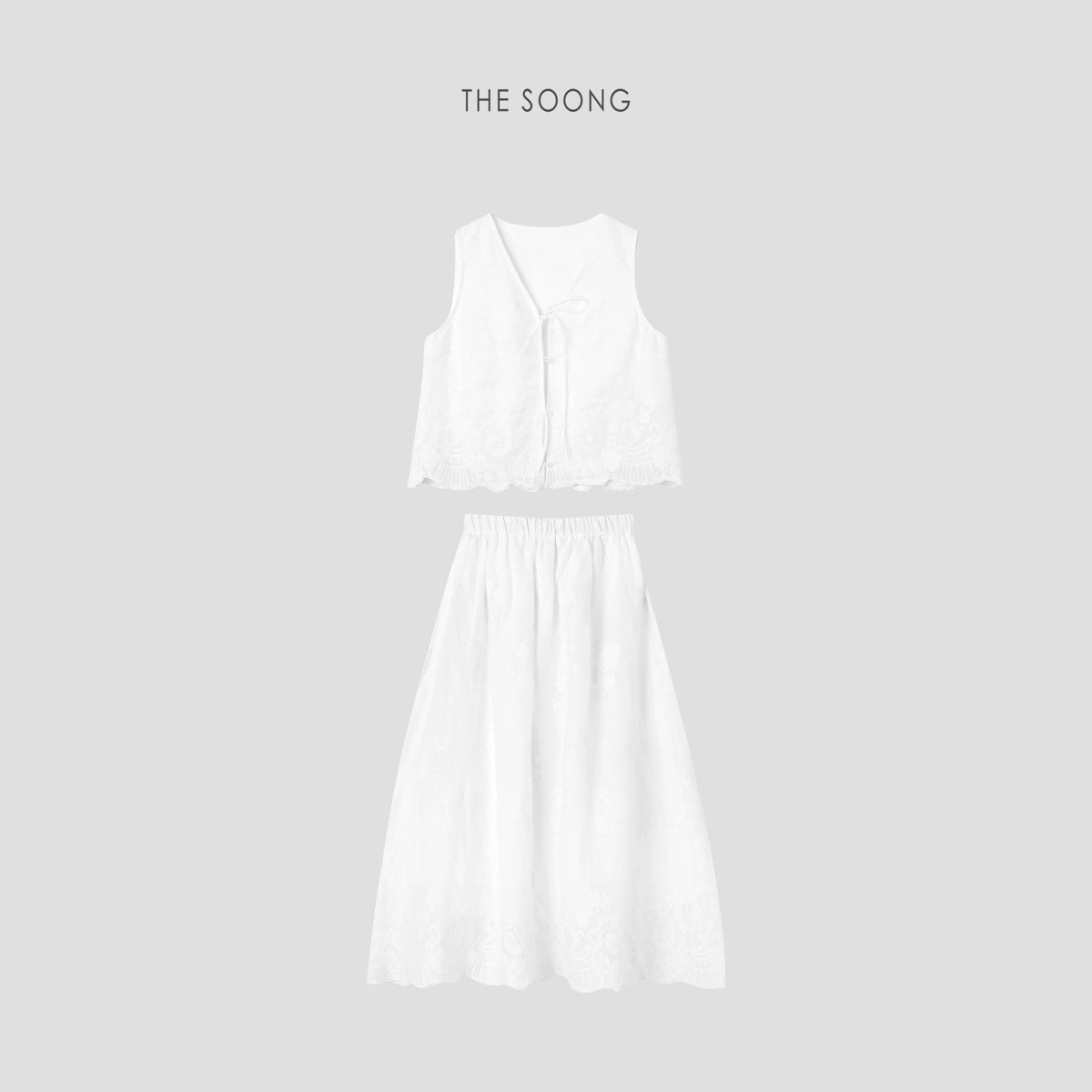 THESOONG/Embroidered Set French Pure Ramie 3D Water-Soluble Floral Lace Pattern Set 7297/7298