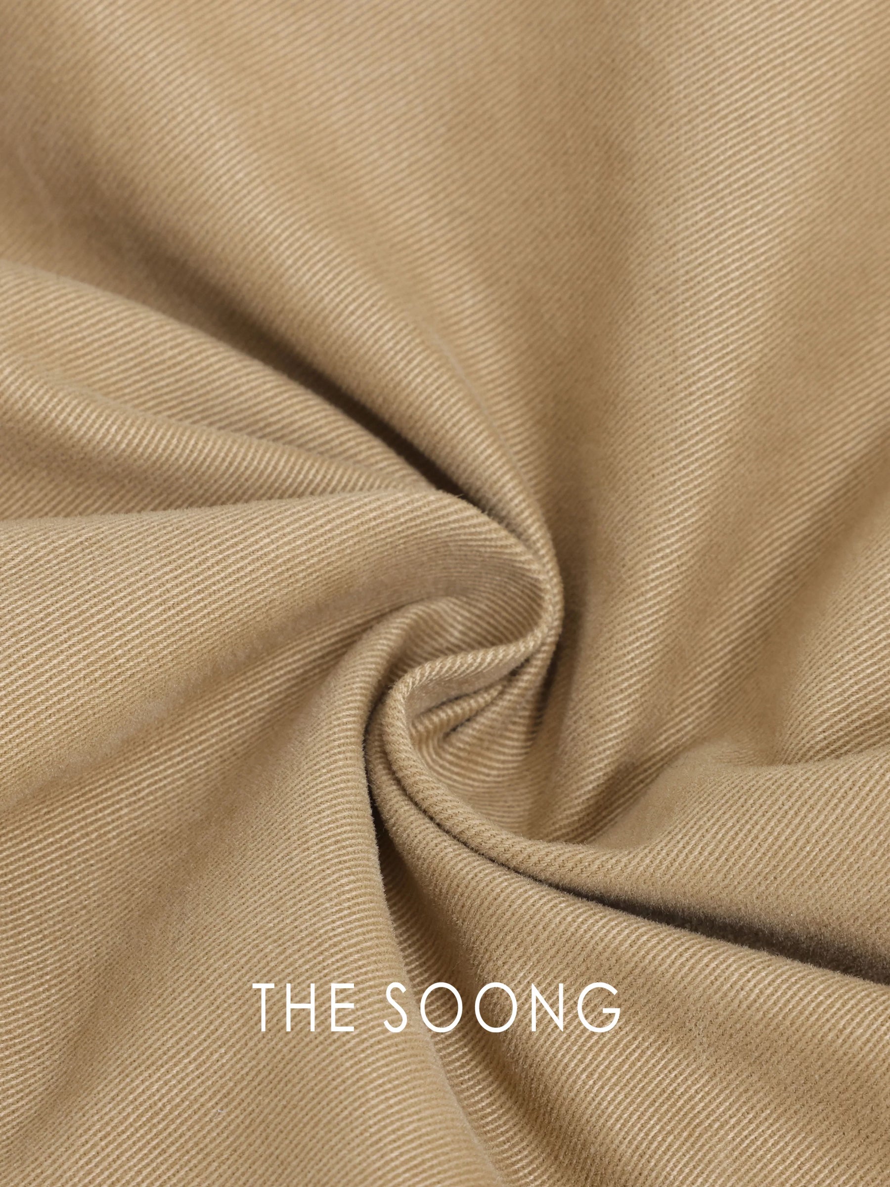 THESOONG/Soft Mist Workwear 100% Cotton Six-Pocket Functional Belted Mid-Length Straight Skirt 8957