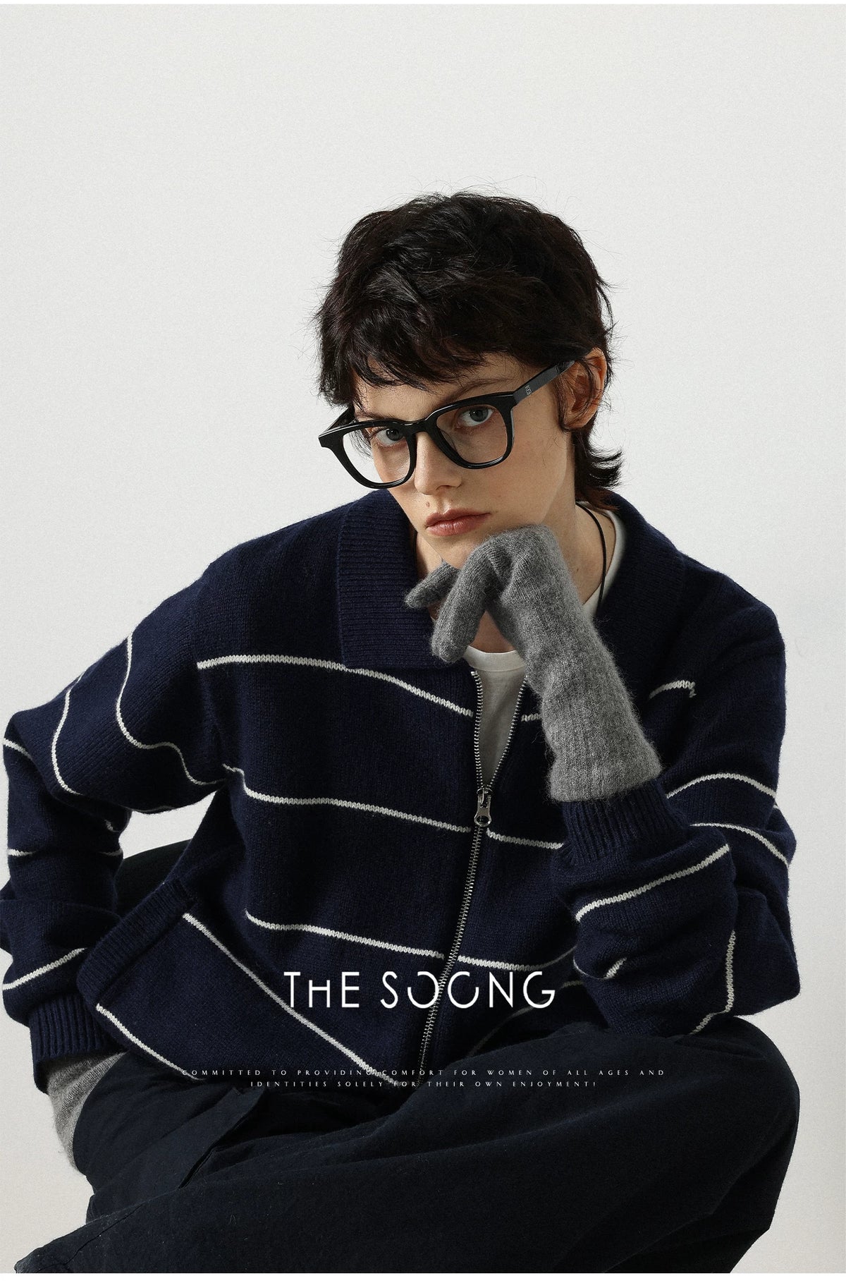 THESOONG/Natural Look Blue Light Blocking Vintage Square Black Frame Glasses 8007