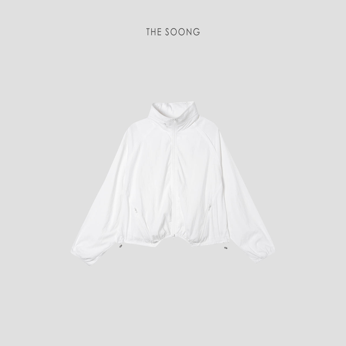 THESOONG/breeze blowing, simple, lightweight, breathable thin Tencel sun-protective versatile zipper short jacket