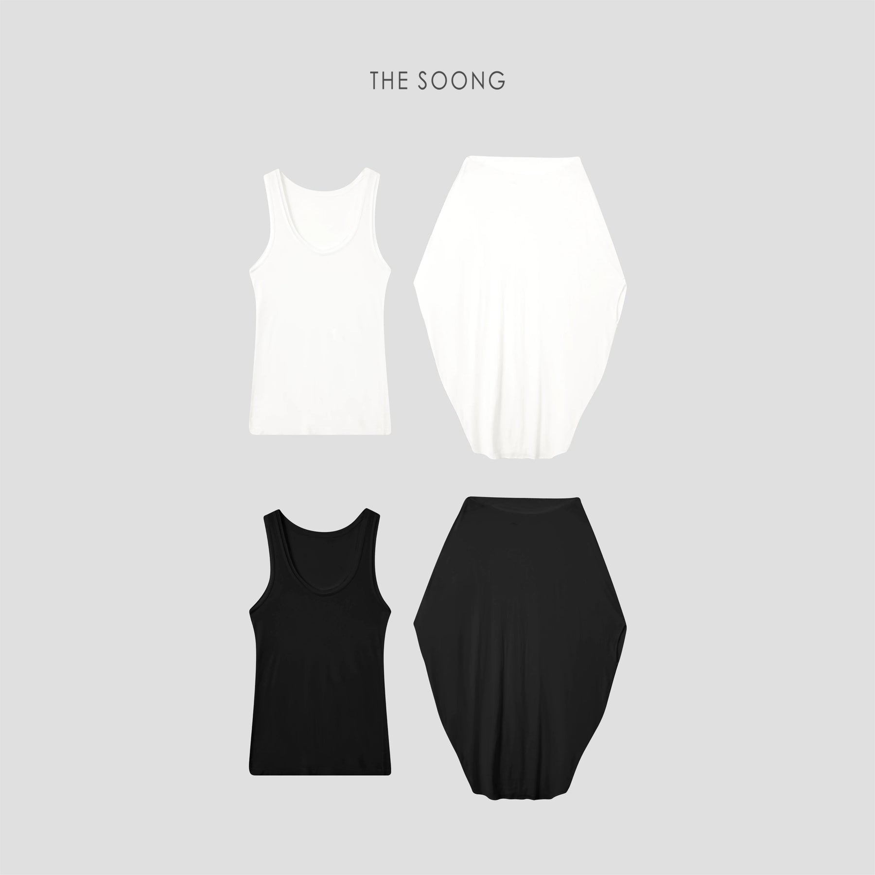THESOONG/Breathable Skin Feel 100% High-Twist Cotton Handmade Loose-Fit Vest T-Shirt True Two-Piece 8654