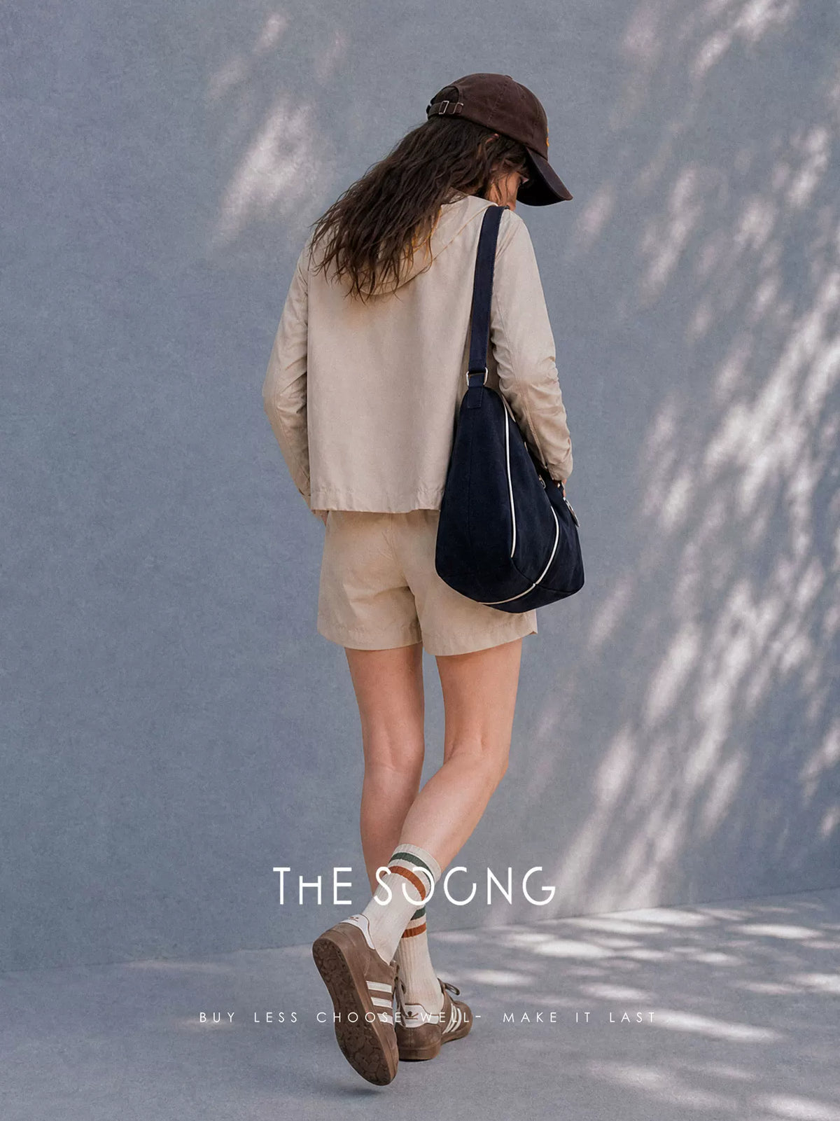 THESOONG/Light as Nothing Loose Drop Shoulder Adjustable Hem Hooded Sun Protection Set 8555/8556