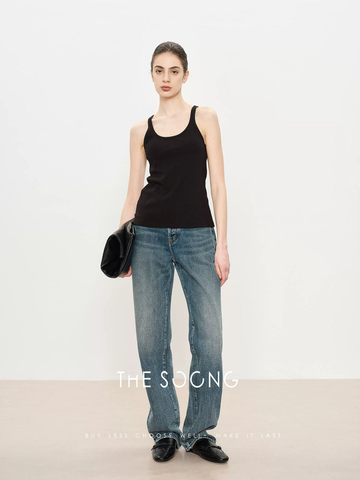 THESOONG/ Summer Alajic solid color comfortable soft breathable elastic non-deforming camisole tank top