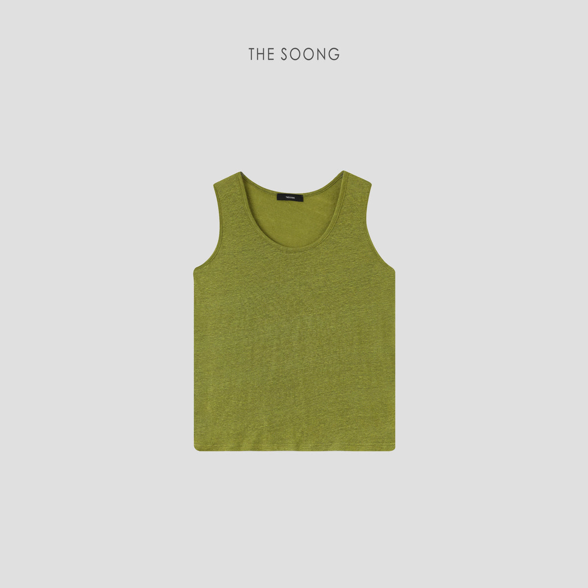 THESOONG/Foggy Light Gauze Summer Pure Linen Lightweight Breathable Texture U-Neck Thin Women's Vest 6826