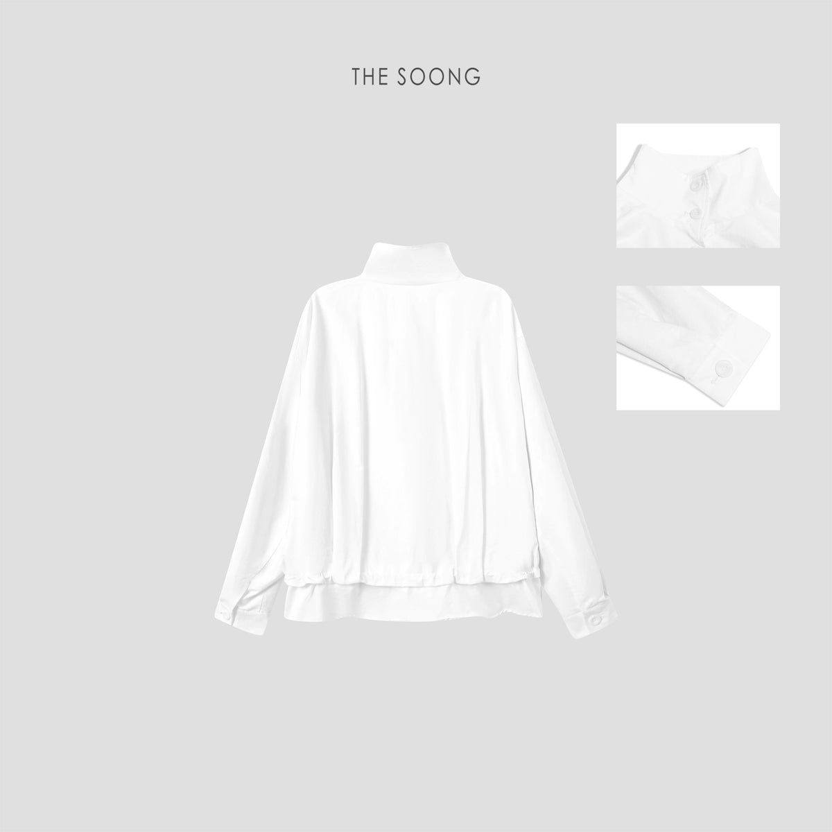 THESOONG/Lightweight Fashion Minimalist Functional Style Relaxed Design Women's Stand Collar Jacket 8645