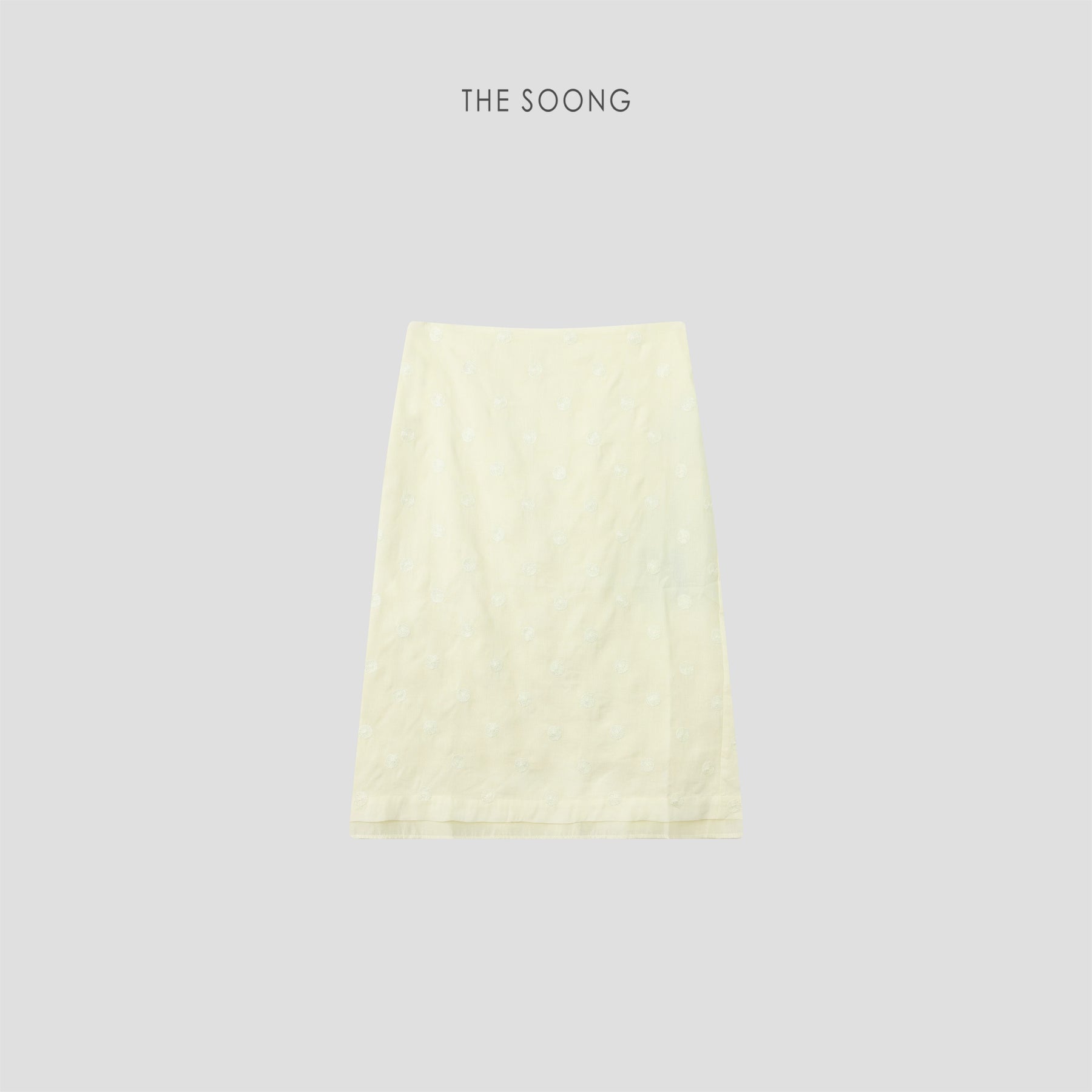 THESOONG/Embroidered polka dot double-layer skirt women's summer straight mid-length skirt old Qian style HWQZ9376
