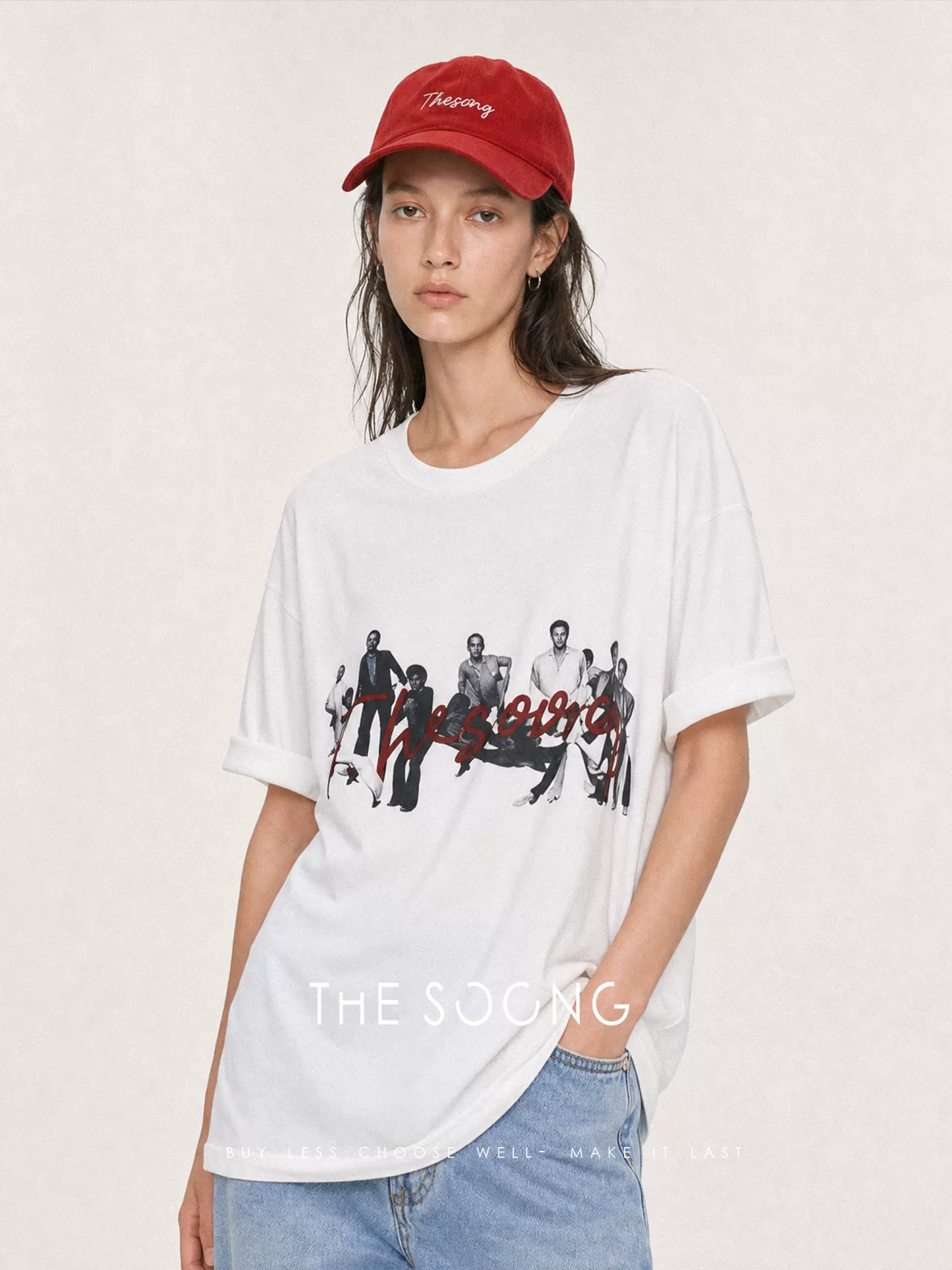 THESOONG/Artistic Expression 100% Pure Cotton Skin-Friendly Personalized Group Print Round Neck Short Sleeve T-Shirt for Women 7567