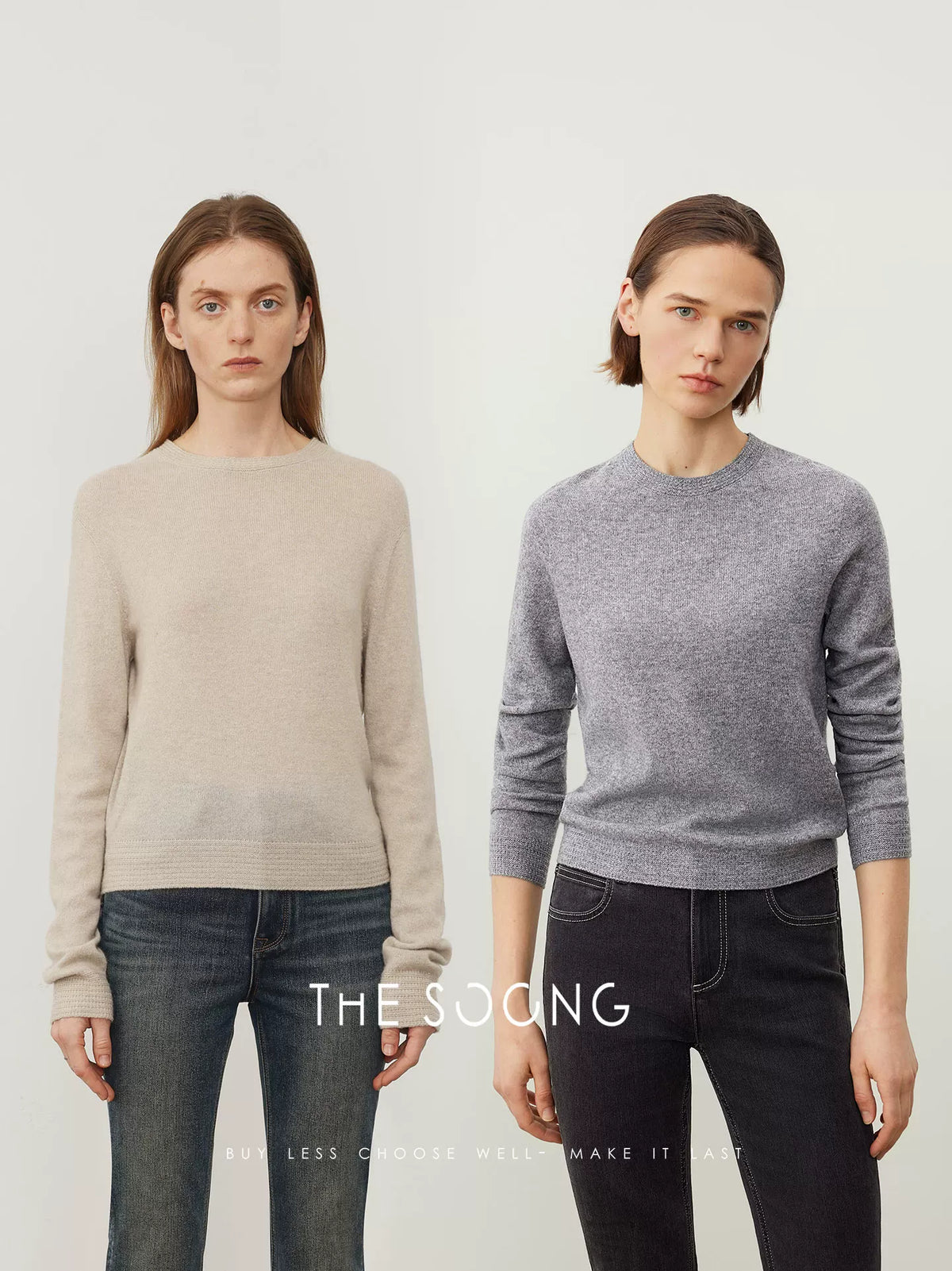 THESOONG / Artisan Weaving Delicate Sensation Cashmere Wool Knit Base Shirt Soft Pineapple Pattern Round Neck Sweater for Women 8081