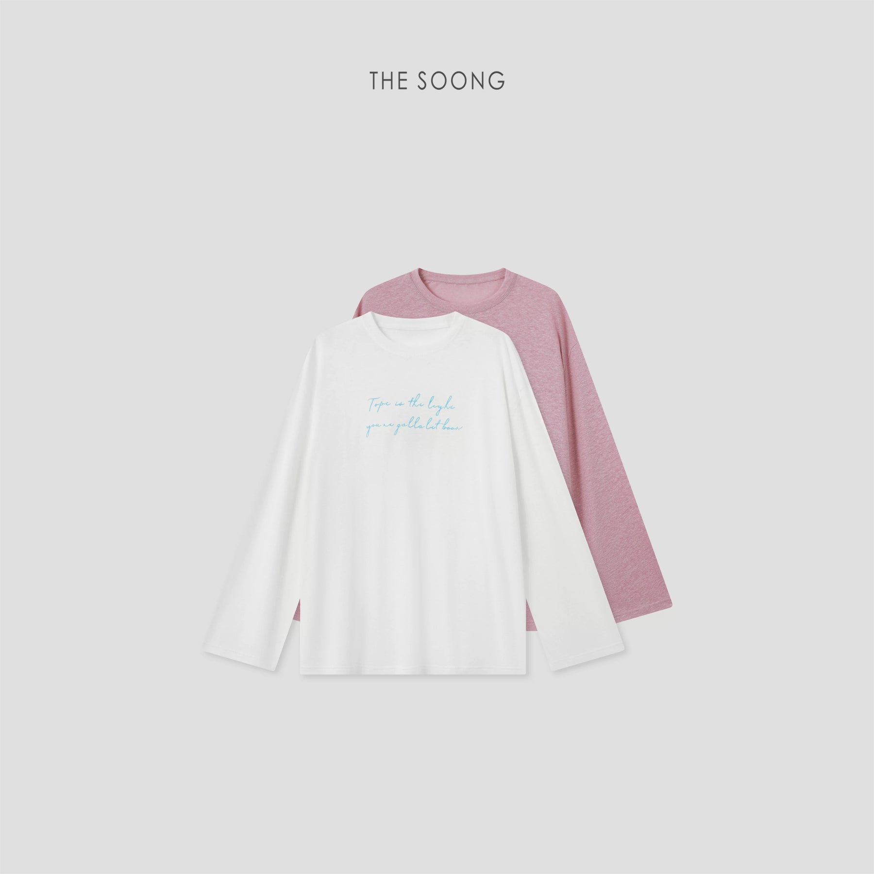 THESOONG/'Lazy Summer' Linen Blend Crewneck Letter Long Sleeve Loose T-Shirt 9102
