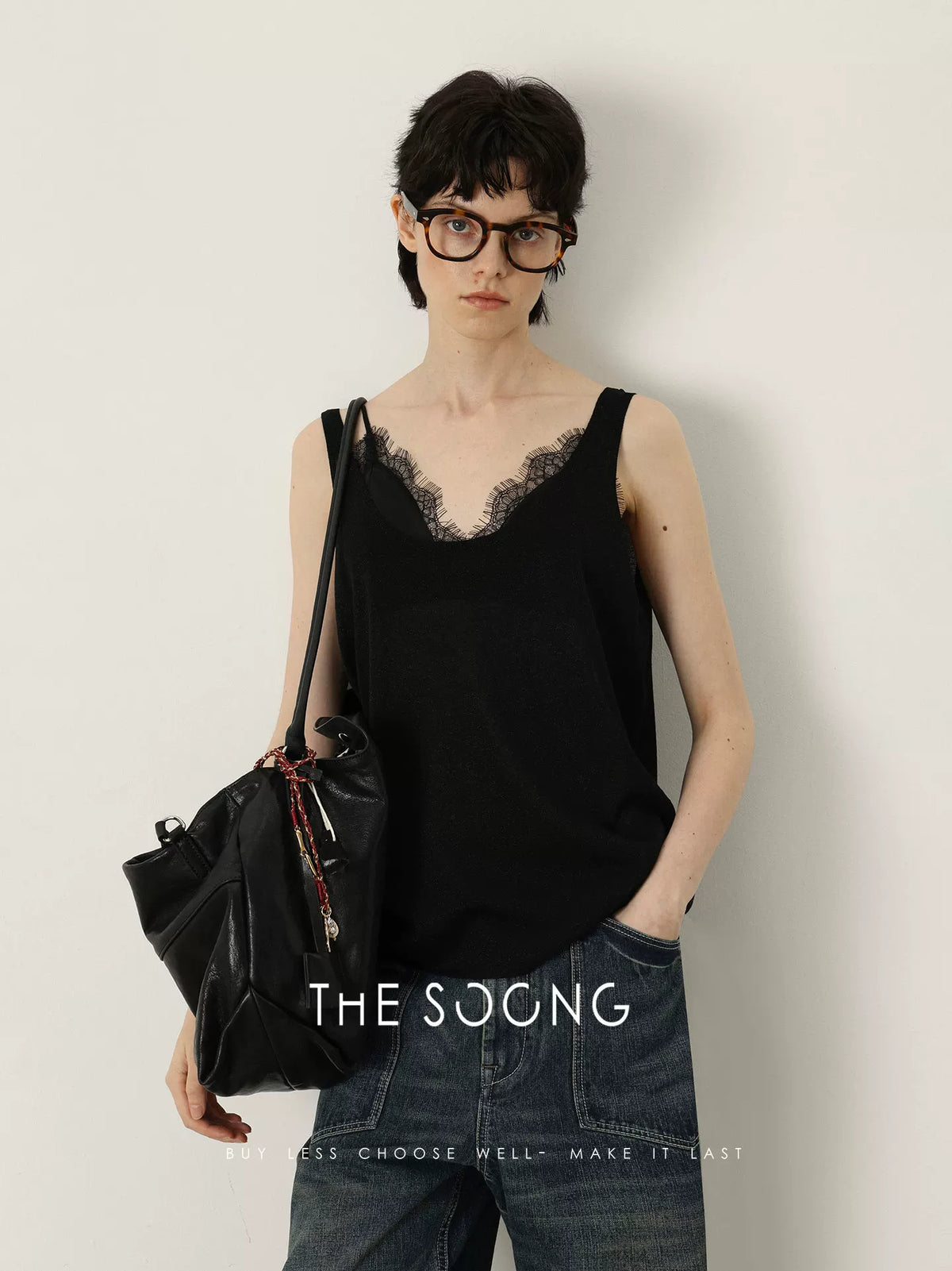THESOONG/Summer Versatile Sleeveless Low-Neck Vest Top Women's Inner Short Tummy-Covering HBMY7415