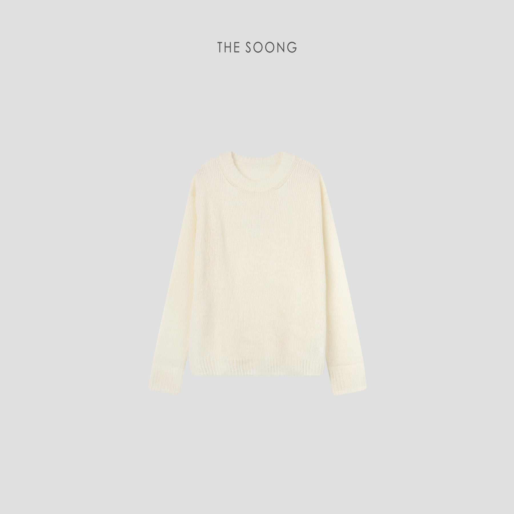 THESOONG/Interwoven aesthetics minimalist cashmere fancy yarn sweater skin-feel pullover long-sleeve knit top for women 5457