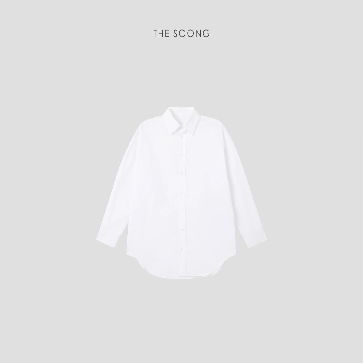 THESOONG/Cloud Bone Texture 100% Cotton Heavy Fermented Washed Soft Structured Casual Silhouette Long Sleeve Shirt 9346
