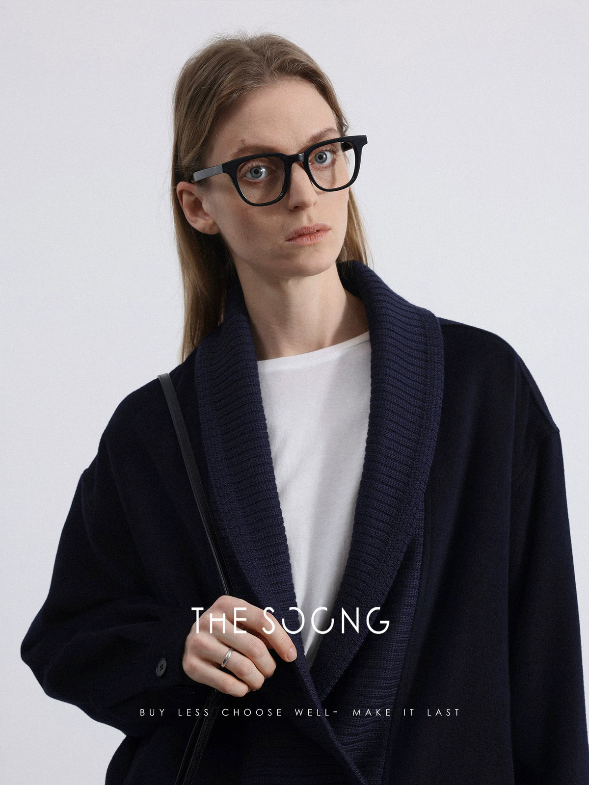 THESOONG/Natural Look Blue Light Blocking Vintage Square Black Frame Glasses 8007