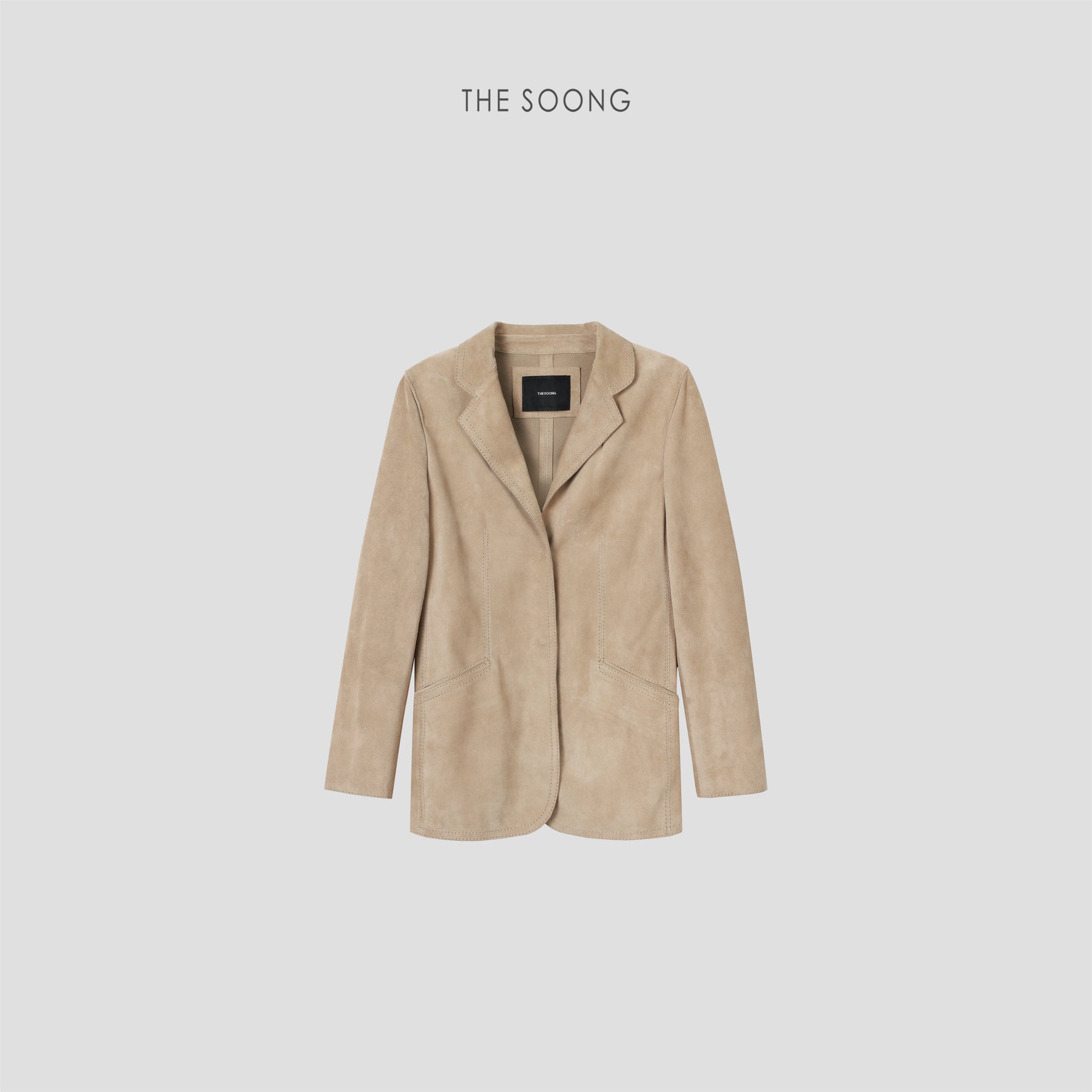 THESOONG/Vintage revival New Zealand imported calf leather fitted waist flat lapel leather jacket 9162