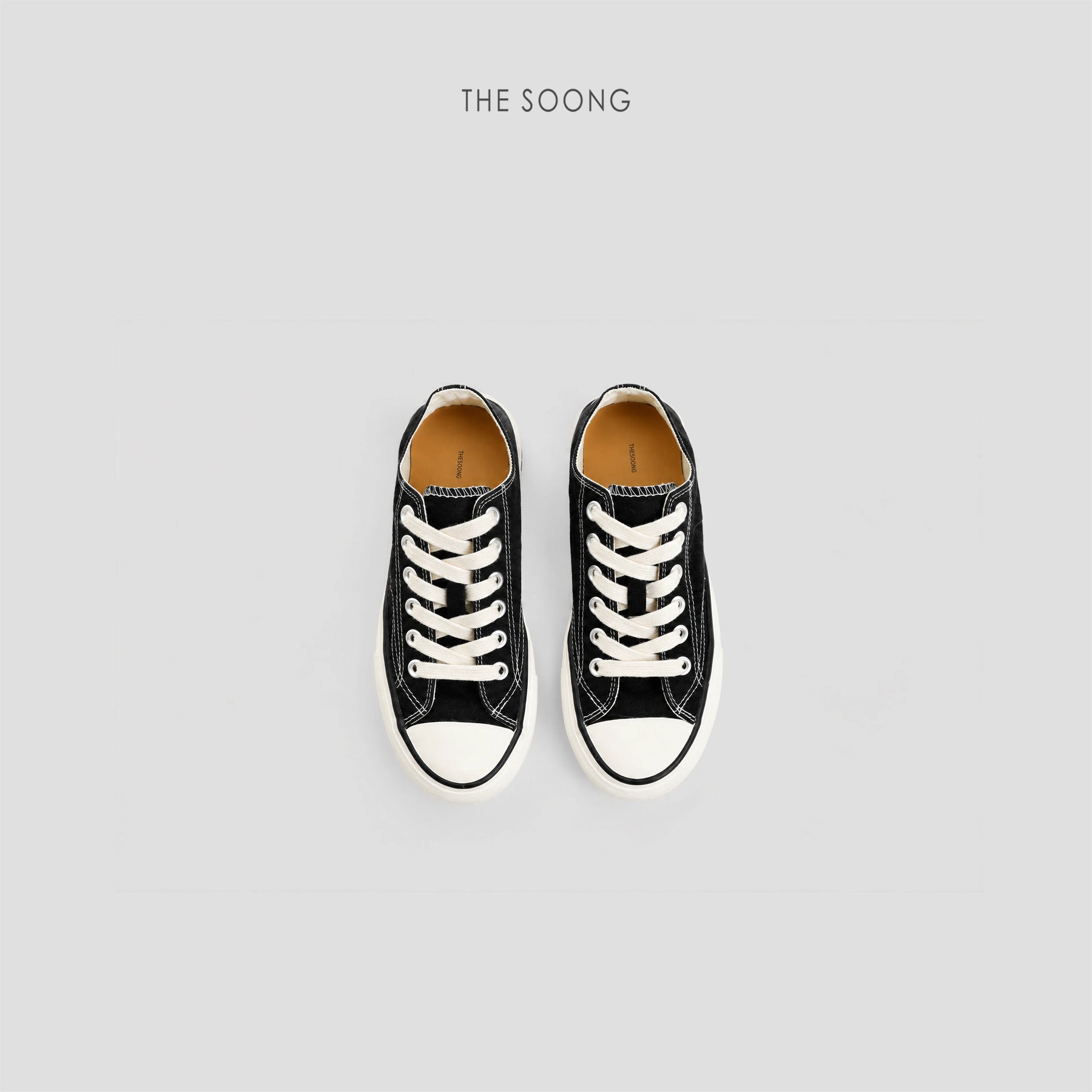 THESOONG/Comfortable Canvas Shoes High-Density Washed Low-Top Thick-Soled Canvas Shoes for Women 9295