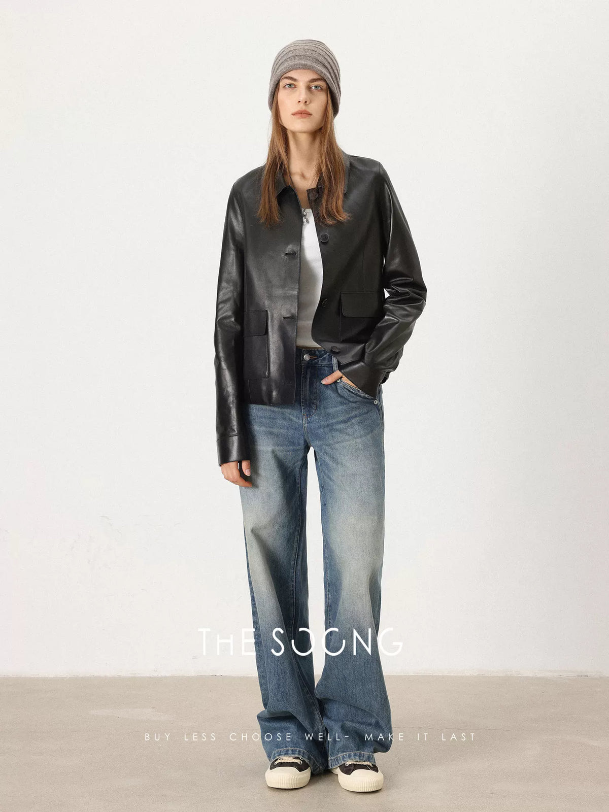 THESOONG / Yapi Aesthetic Vintage Italian Original Yarn Washed Line Sense Curved Knife Jeans 6942