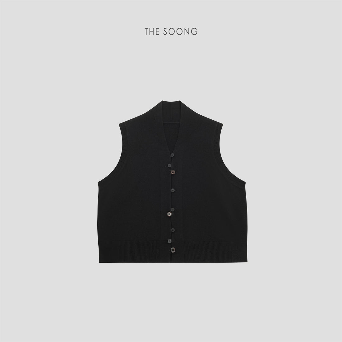 THESOONG/Elegant Glutinous Feel 100% Pure Wool Fine Matte Texture Sleeveless Sweater Vest for Women 8661