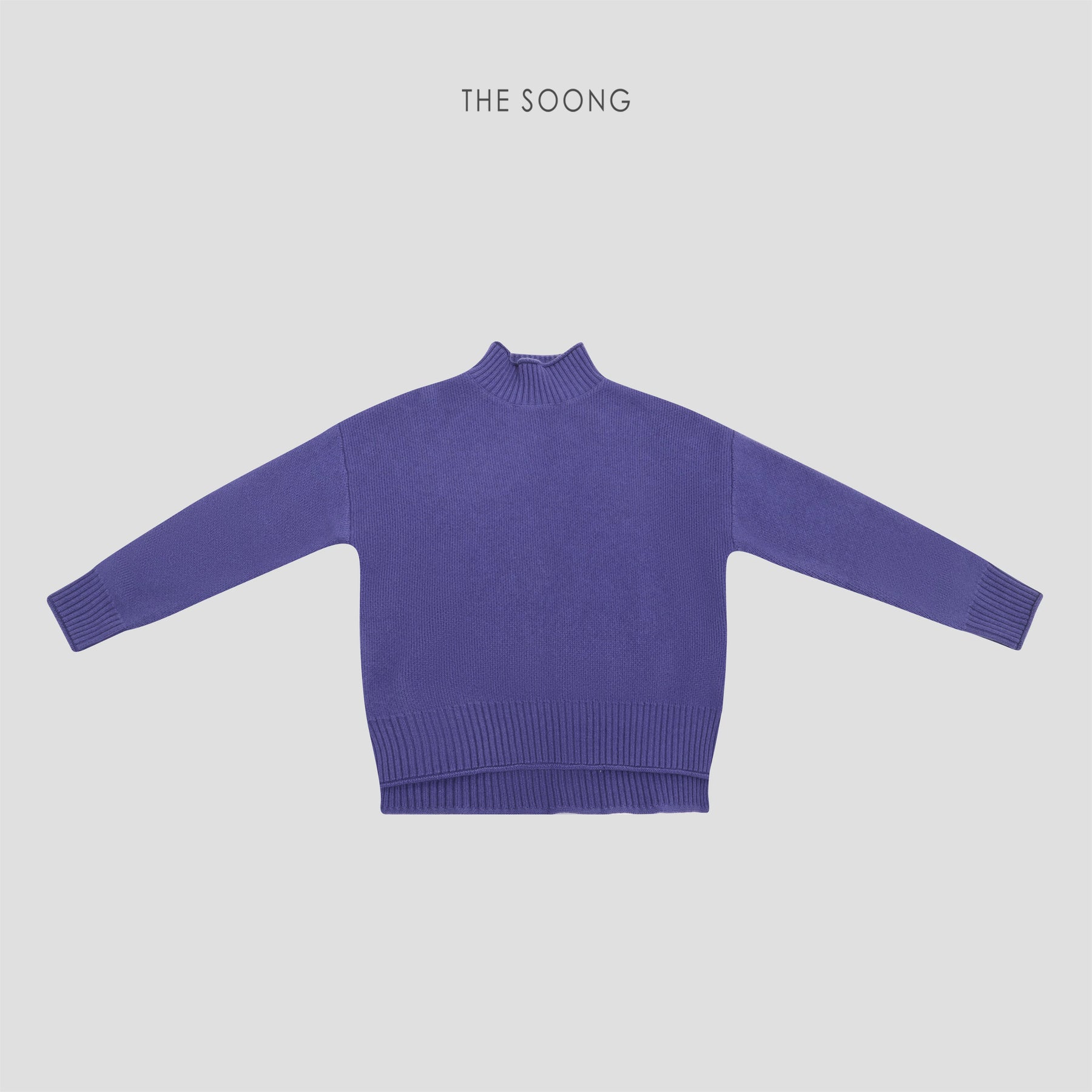 THESOONG/Sheep Wool Thin Sweater Women Semi-High Neck Base Shirt Winter High-End Petite 8473