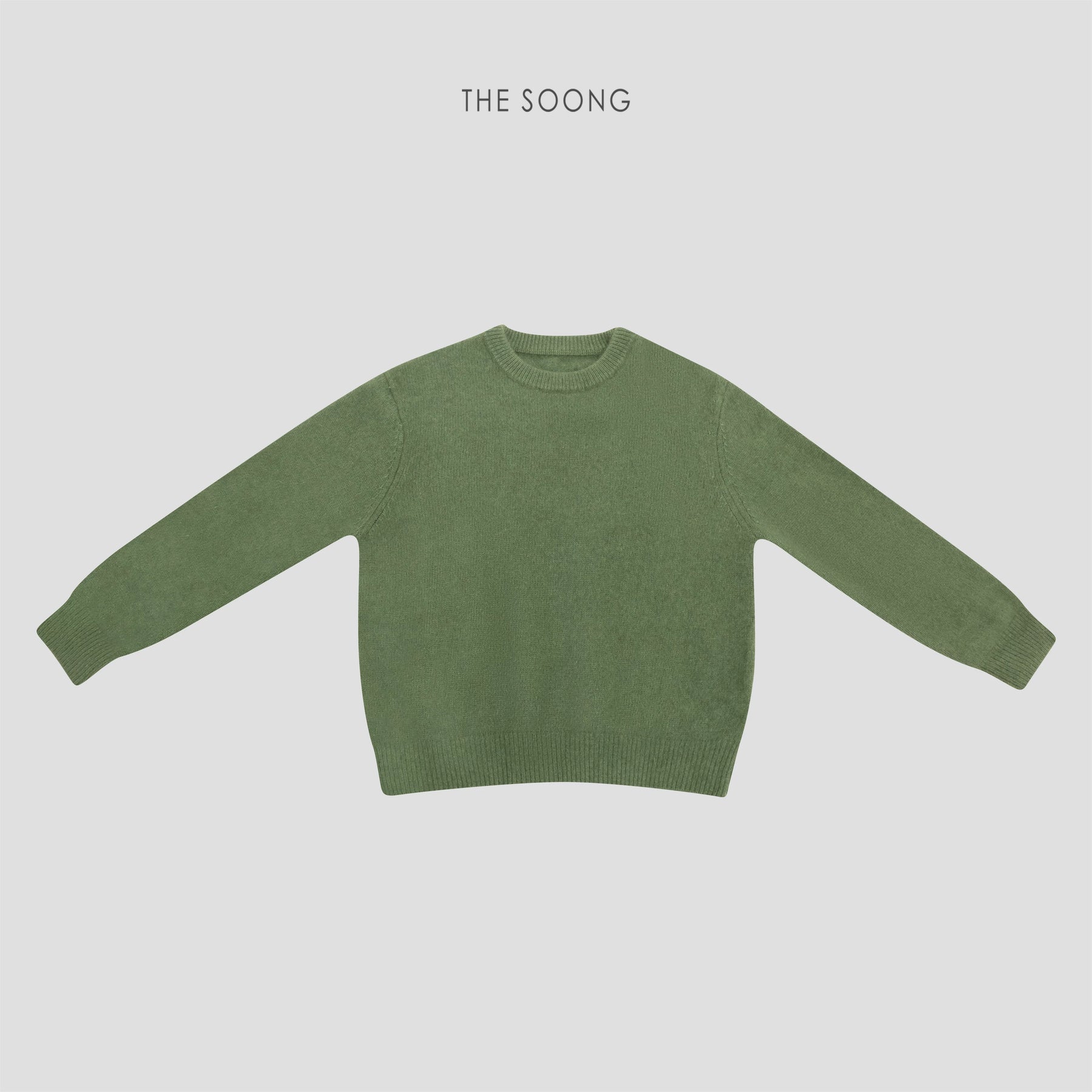 THESOONG/Wool Blend Hooded Knit Sweater for Women Spring Loose Pullover 8472