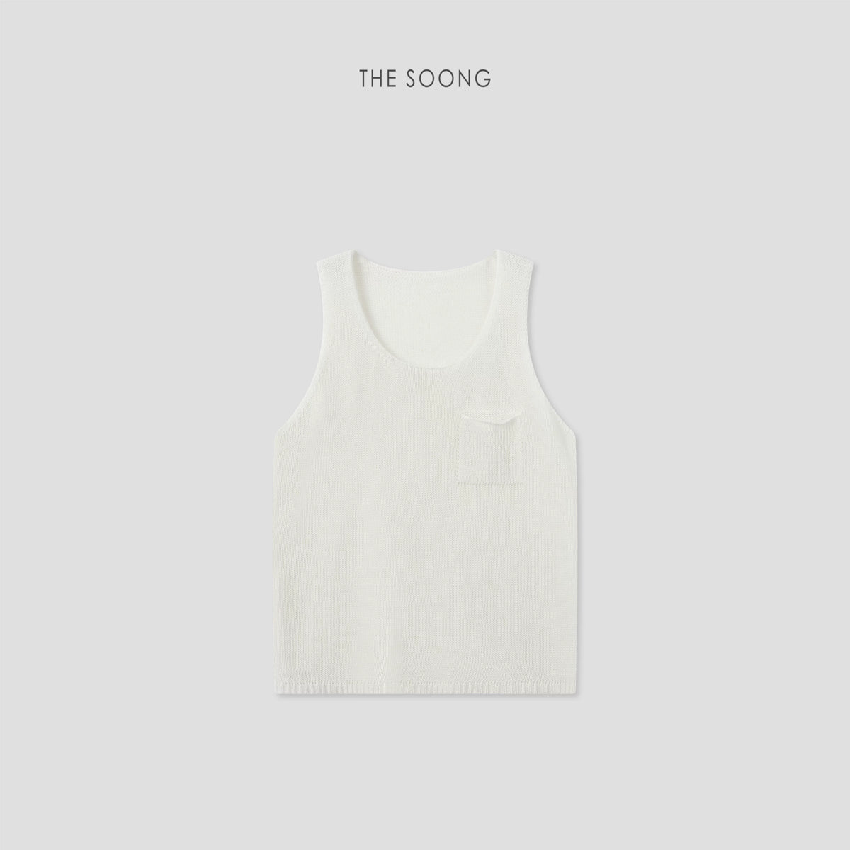 THESOONG/Soft Matte Texture, Exquisite Blended Thick-Knit Pocket Sleeveless Vest for Women 9031