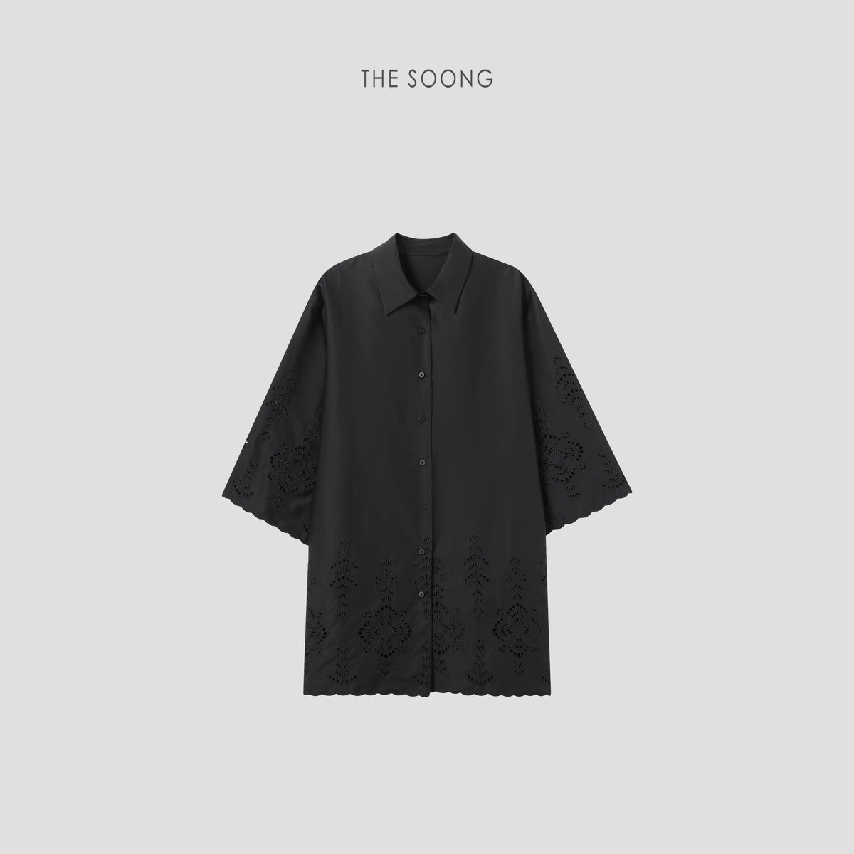 [Clearance 3] Xuanjian Aesthetics, Imported High-Density Sateen Washed Loose Trench Shirt and Casual Pants Set 6313