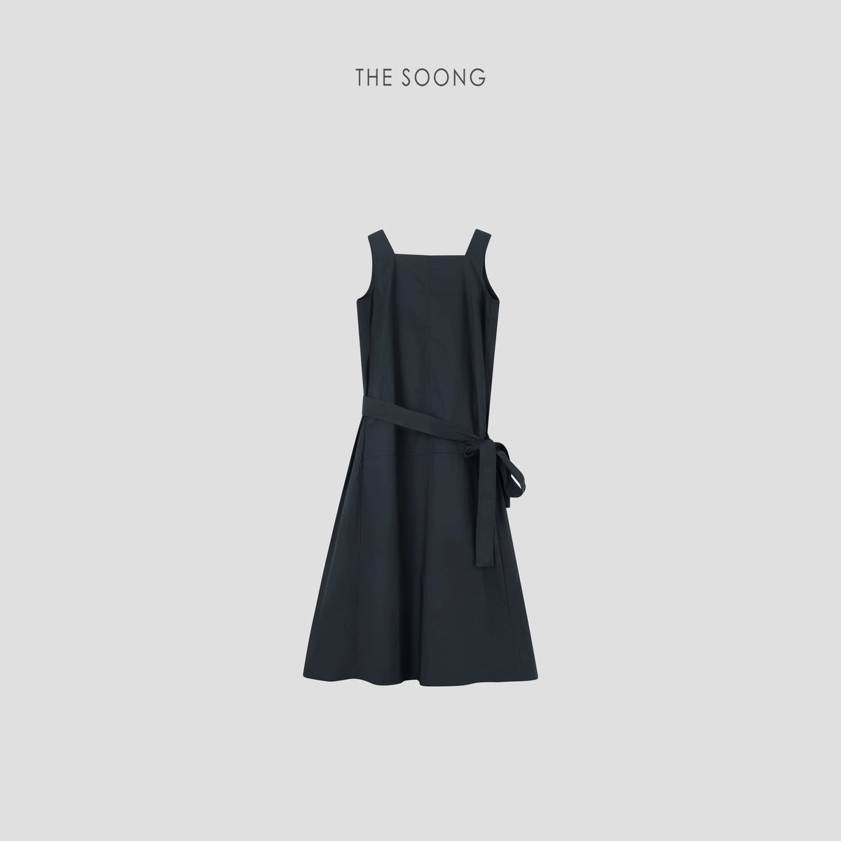 THESOONG / Natural Elegance Pure Cotton Cool Breathable Waist-cinching Sleeveless Vest Dress 4805