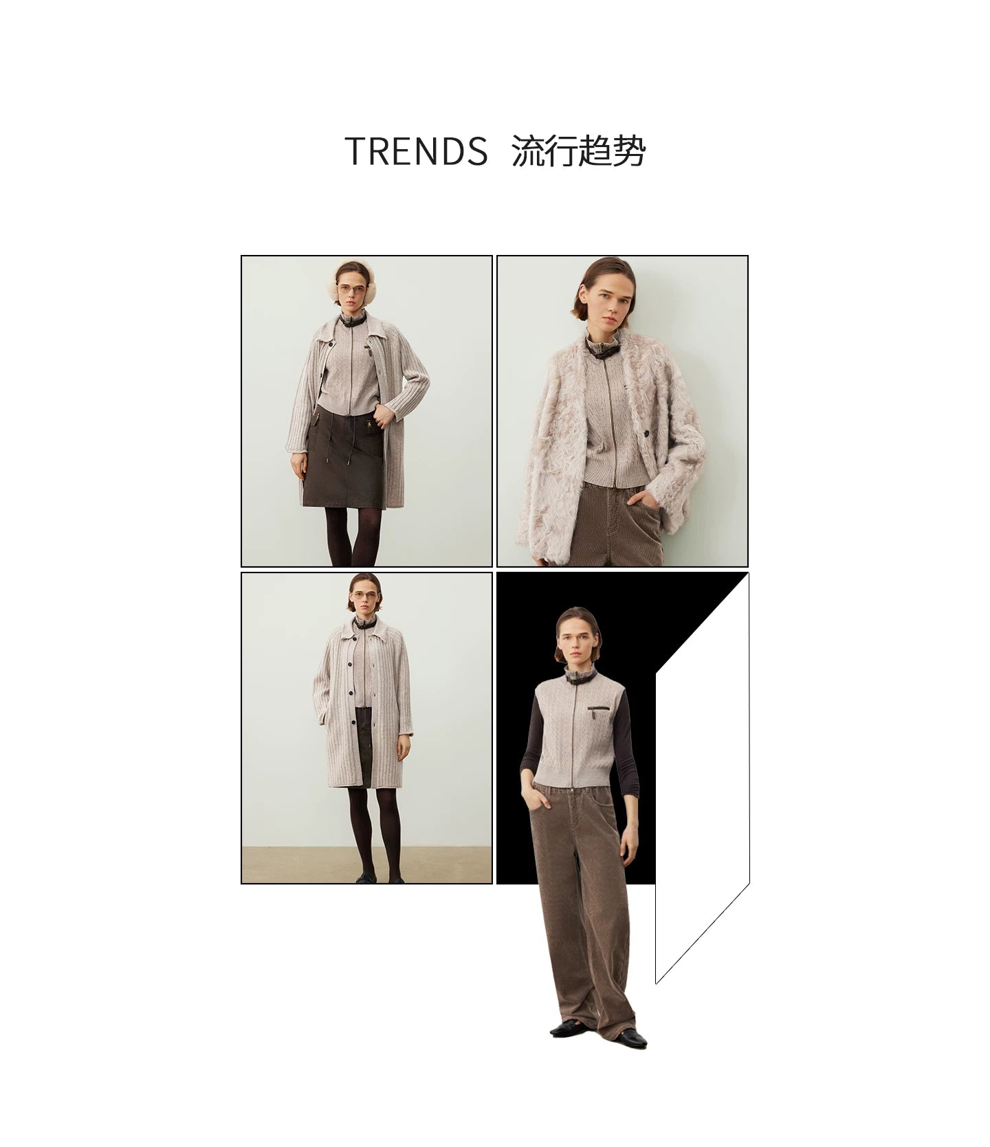 THESOONG/ 100% wool vest for women, autumn outerwear, fashionable stylish knit HWMJ7667