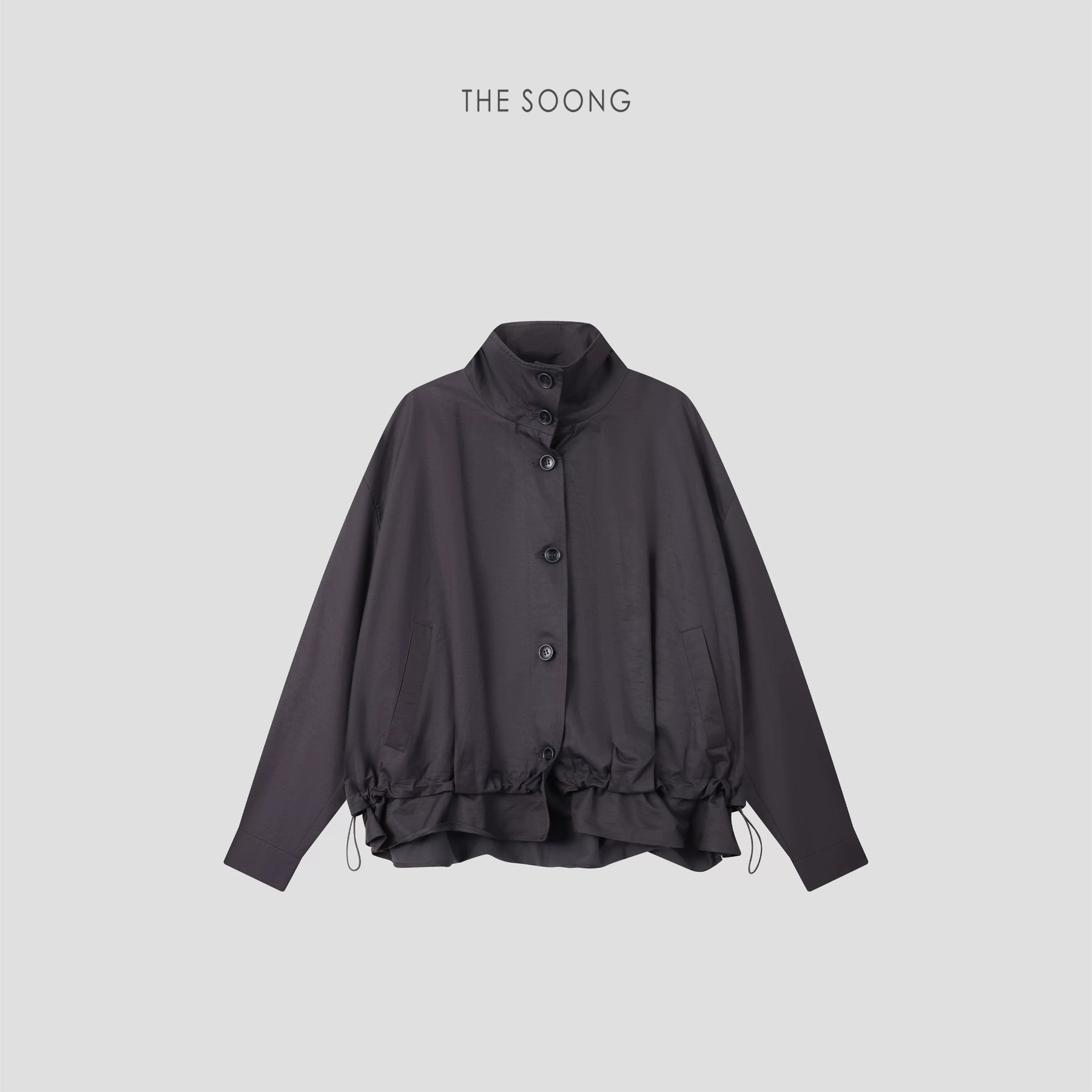 THESOONG/Lightweight Fashion Minimalist Functional Style Relaxed Design Women's Stand Collar Jacket 8645