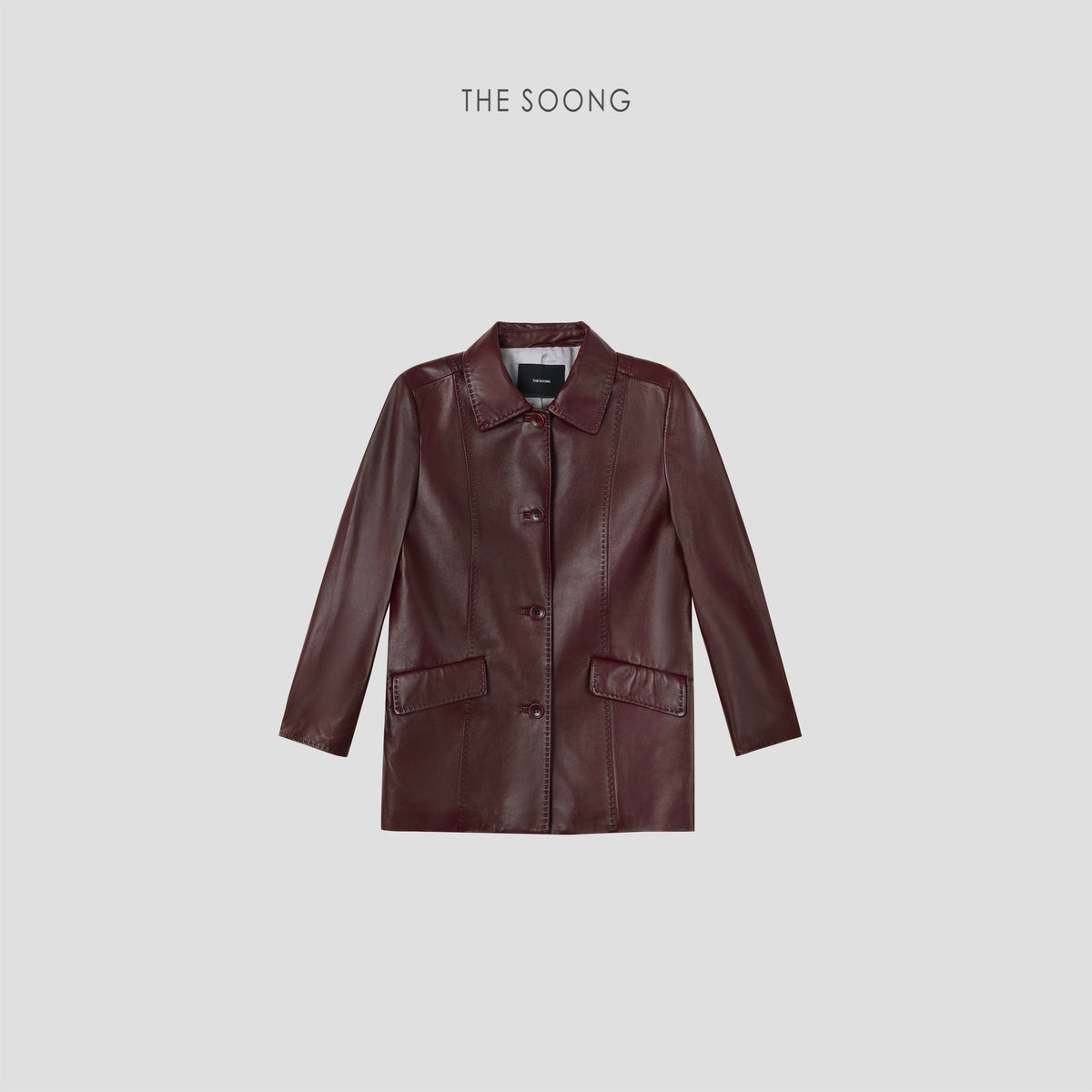 THESOONG/Glowing Vintage New Zealand Sheepskin Handmade High-end Retro Small Lapel Leather Jacket for Women