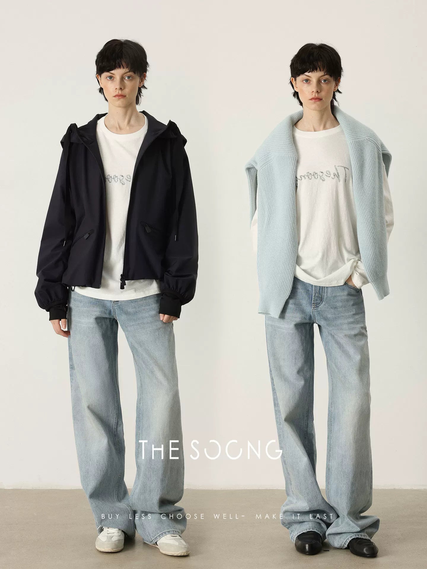 THESOONG/Reversible Autumn Long-Sleeve T-Shirt for Women Slightly Transparent Lettering Top Versatile Base Shirt HBTX7343
