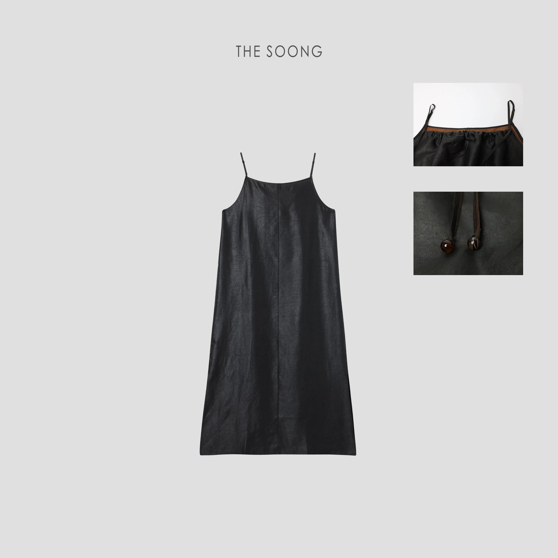 THESOONG/Verona Selection 26mm Cracked Pattern Mulberry Silk Xiangyun Yarn Textured Slip Dress