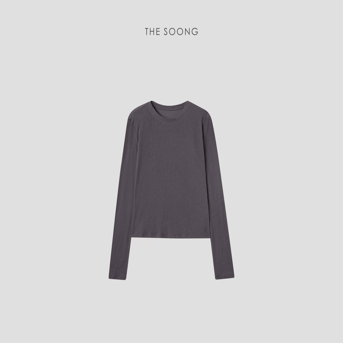 THESOONG/Skin Mask Ultra-thin Pure Cotton Straight-Cut Breathable Textured Long-Sleeve Base T-Shirt for Women 7742