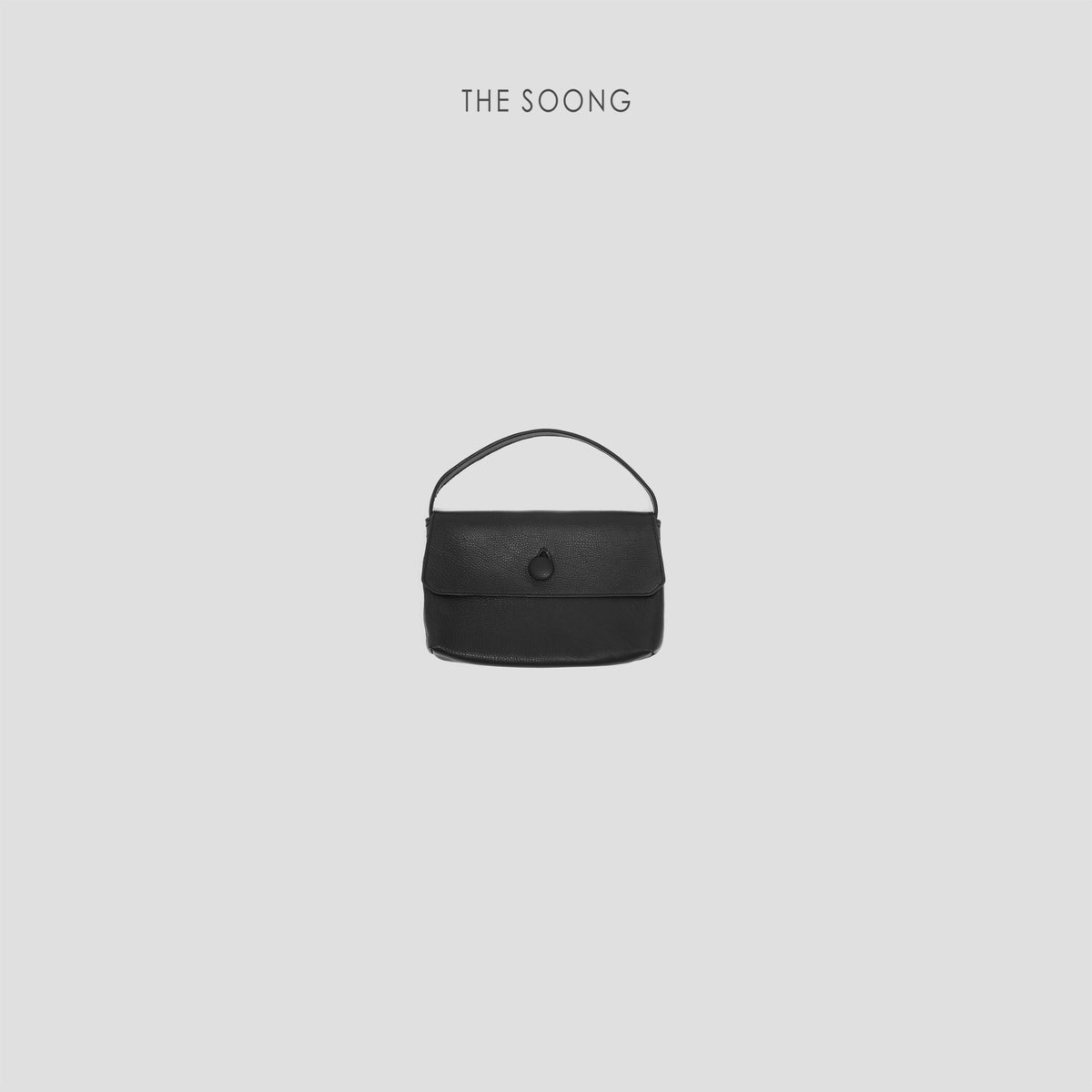 THESOONG / Button Bag Minimal Calfskin Fine Texture Versatile Handbag 8354