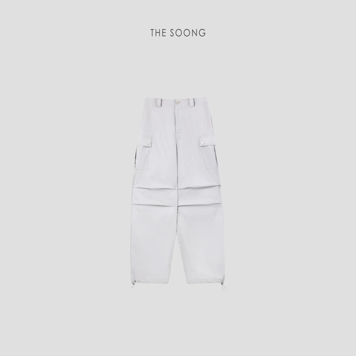 THESOONG/Relaxed New Chapter Summer 100% Cotton Comfortable Breathable Drawstring Hem Casual Work Pants 6480