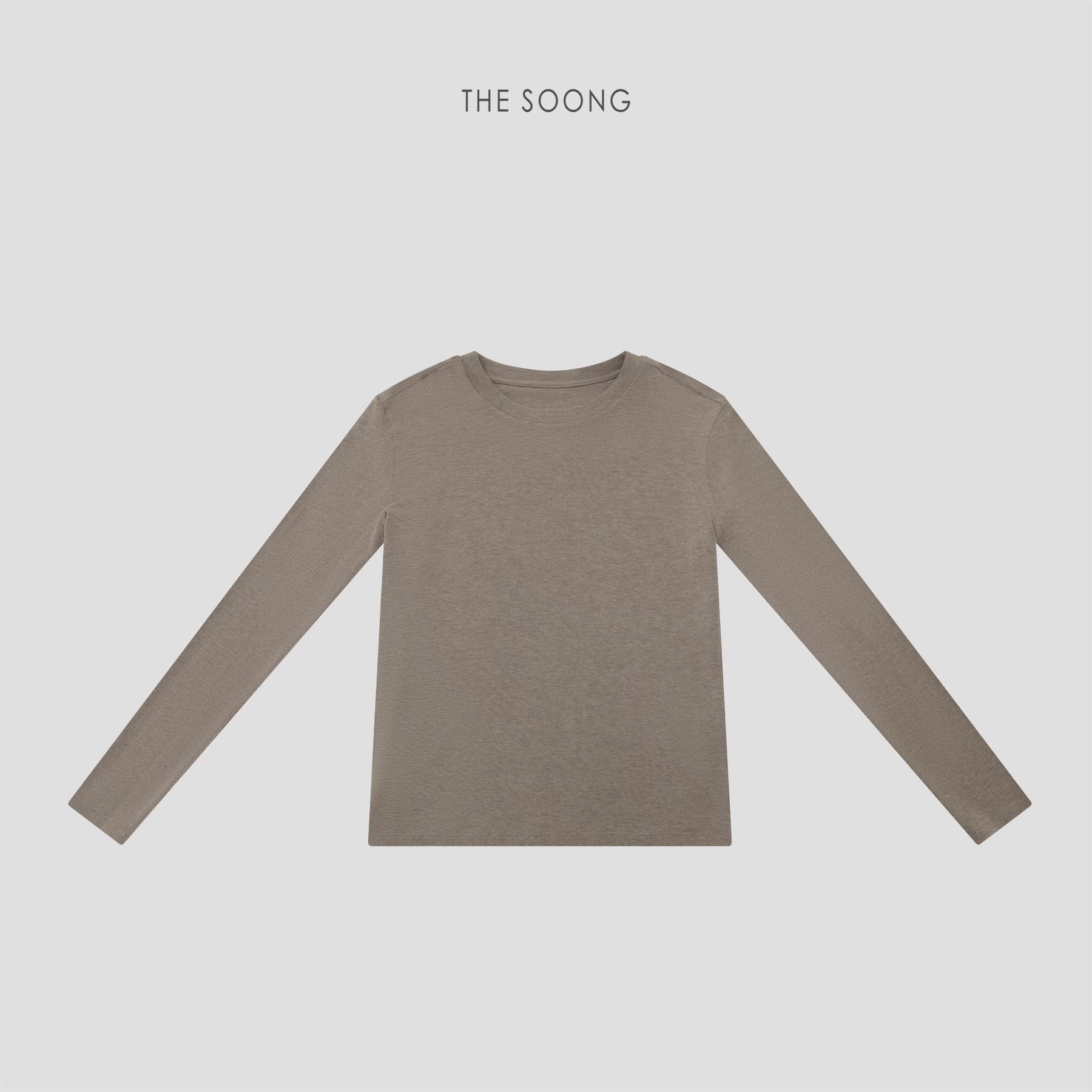 THESOONG/26s early spring new "nude skin texture" six-in-one long-sleeve top made of silk and wool 8184