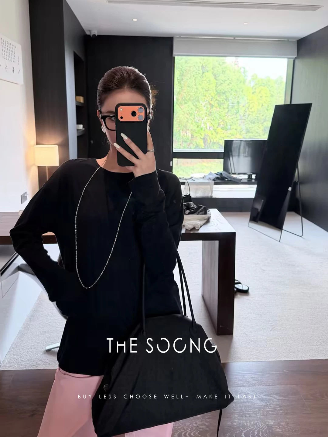 THESOONG/Lightweight Texture 100% Pure Cotton Summer Snowflake Texture Thin Round Neck Long Sleeve T-Shirt for Women 8884
