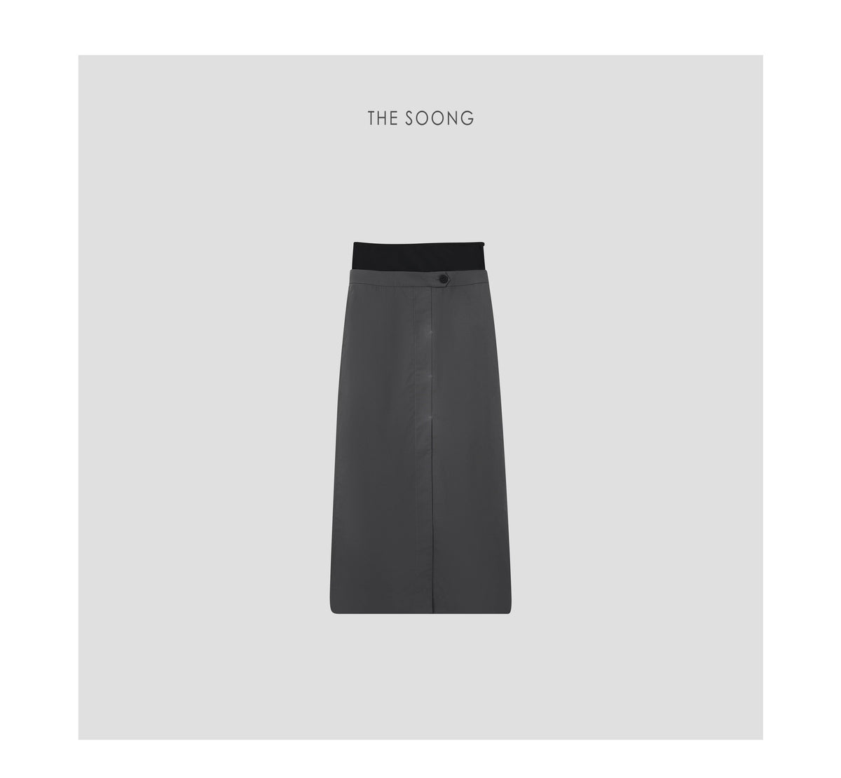 THESOONG/Paper-Feel Lightweight 100% Cotton Soft Breathable Line-Style Versatile Mid-Rise Mid-Length Skirt 7192