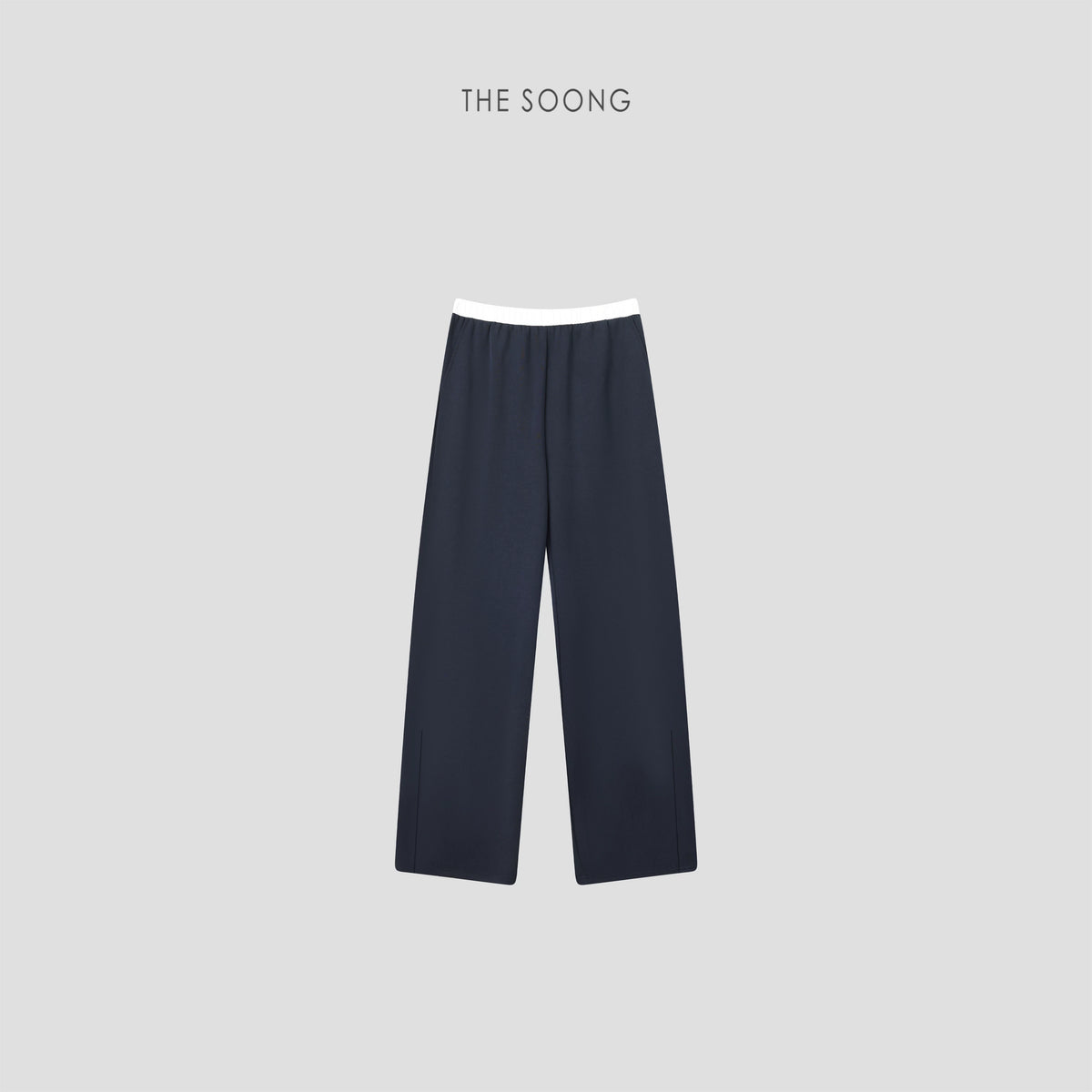 THESOONG/Soft Pants Summer Thin Modal Blend Elastic Waist Straight Draped Casual Pants, Women 4926