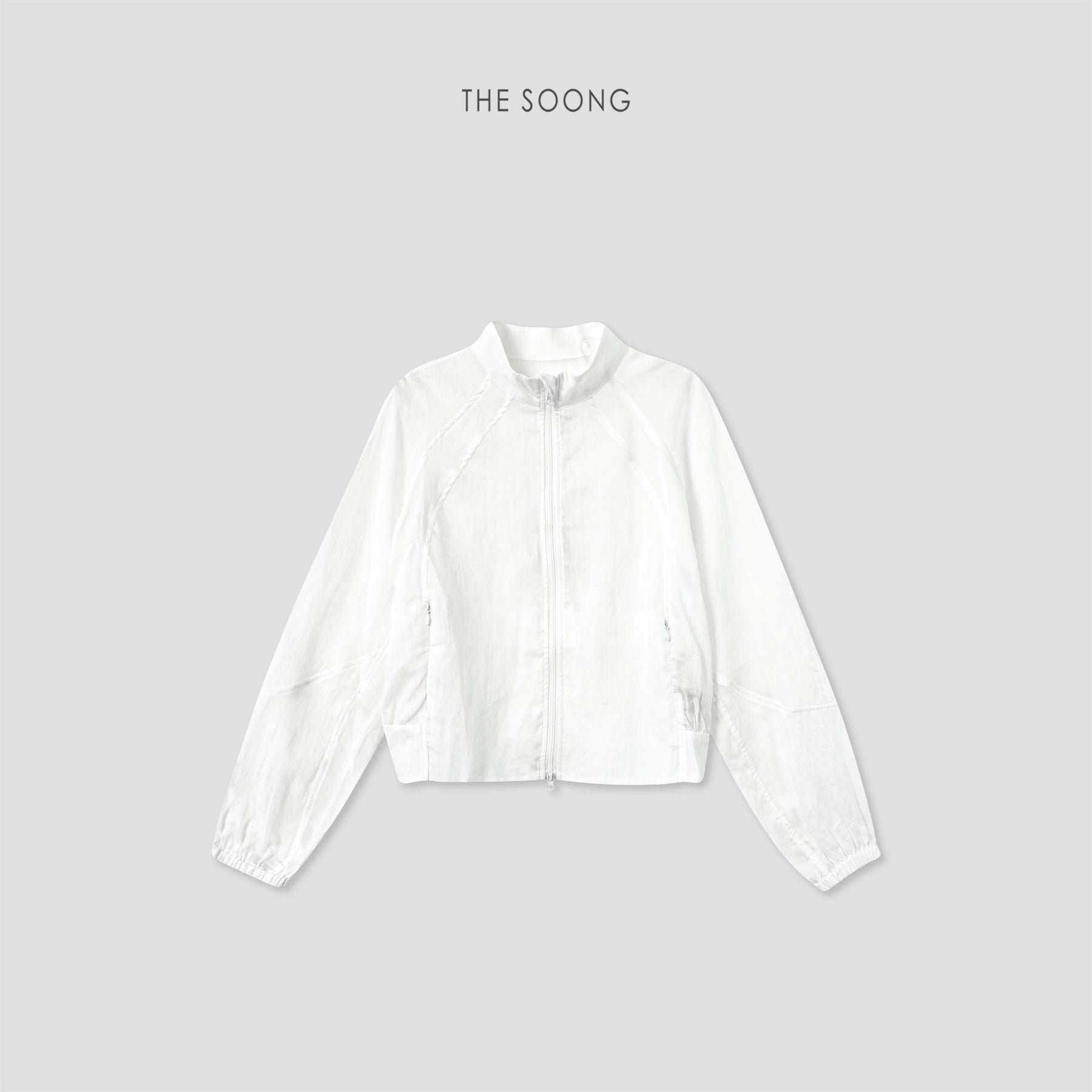 THESOONG/Clear Slimming Summer Thin Tencel Ramie Breathable Stand Collar Slim Sun-Protective Jacket for Women 9125
