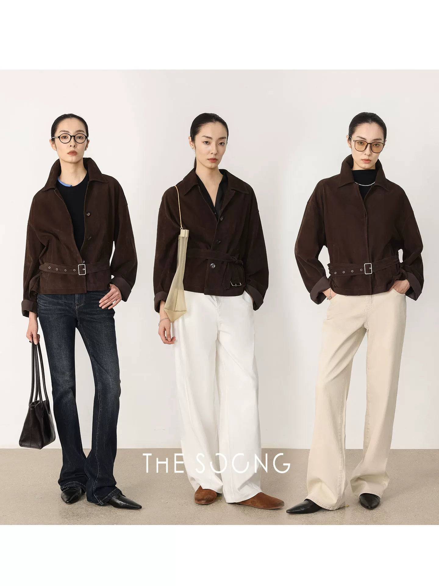 THESOONG/Spring New Arrival 100% Sheep Leather Genuine Leather Jacket Women's Slim Fit Coat HWPY8670