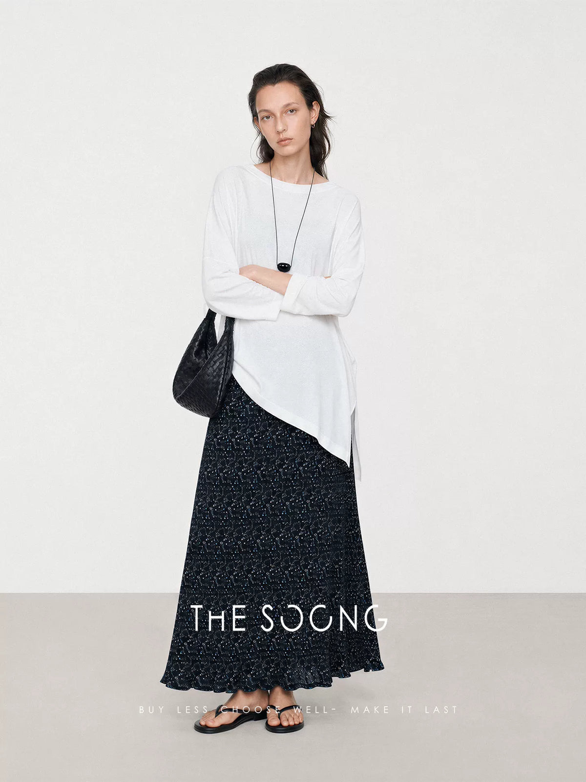 THESOONG/Relaxed with Degree Minimalist Texture Soft Breathable Oversized Loose Three-Quarter Sleeve Air-Conditioner Jacket 6682