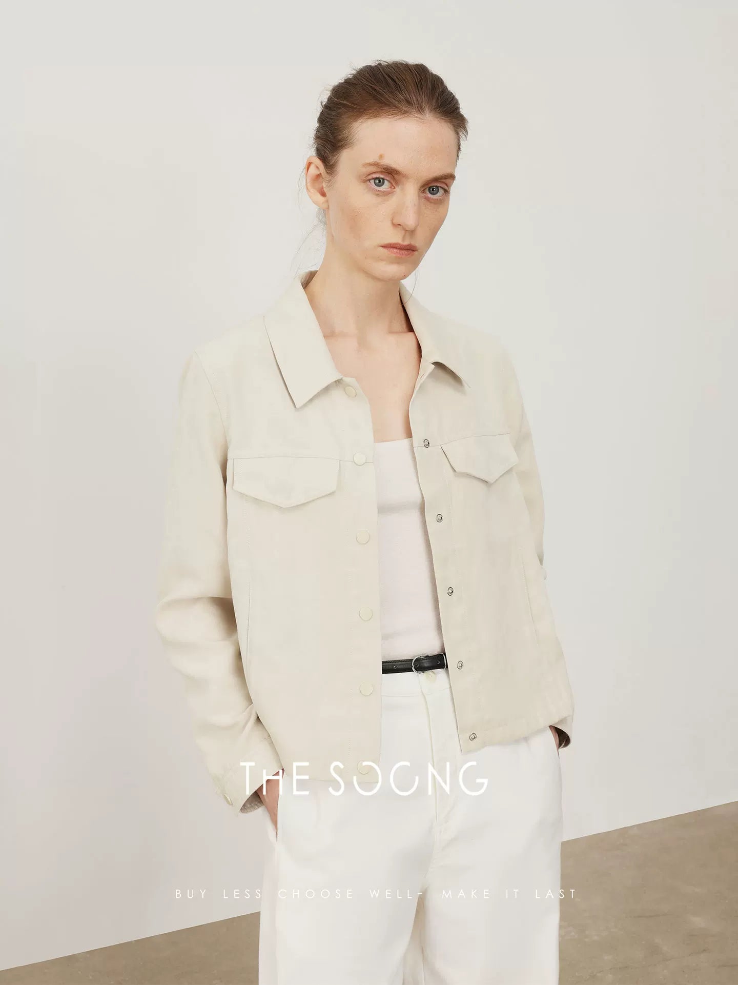 THESOONG/Spring New Turn-Down Collar Pocket Jacket Women Casual Versatile Short Top HBWT7493
